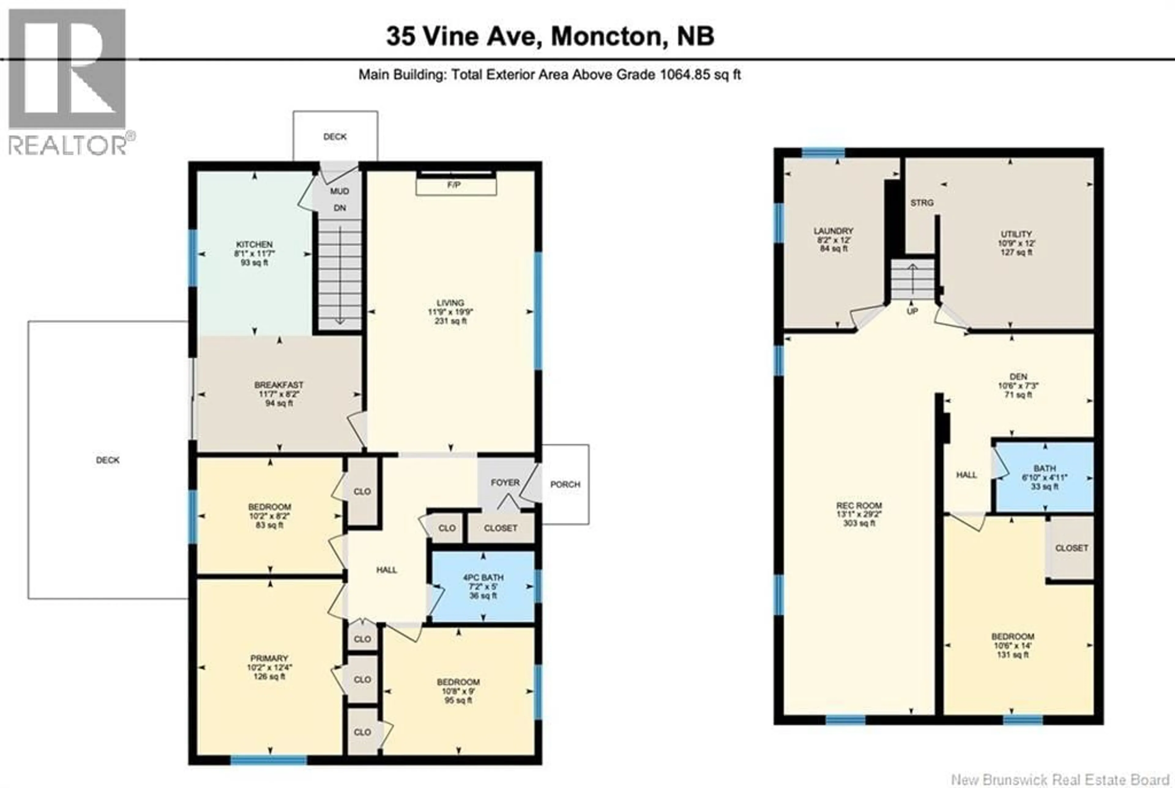 Floor plan for 35 VINE, Moncton New Brunswick E1E1K1