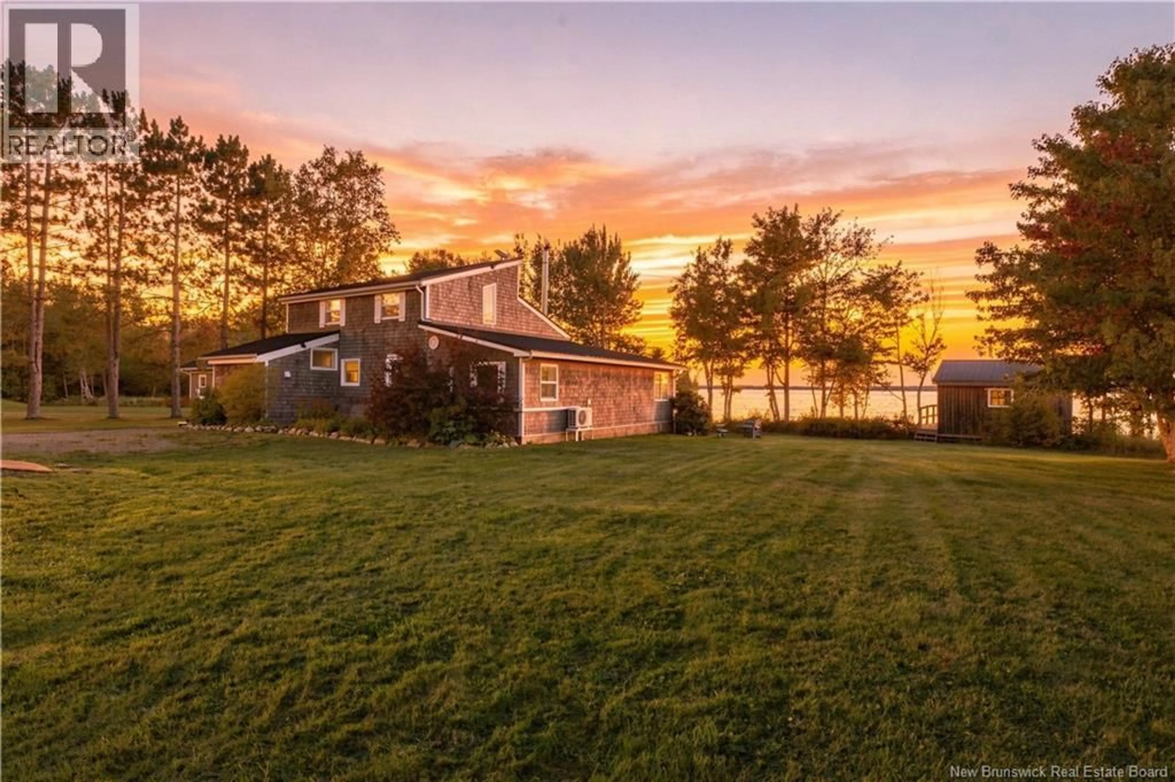 A pic from outside/outdoor area/front of a property/back of a property/a pic from drone, water/lake/river/ocean view for 87 HAZEN LANE, Harvey New Brunswick E6K2N9