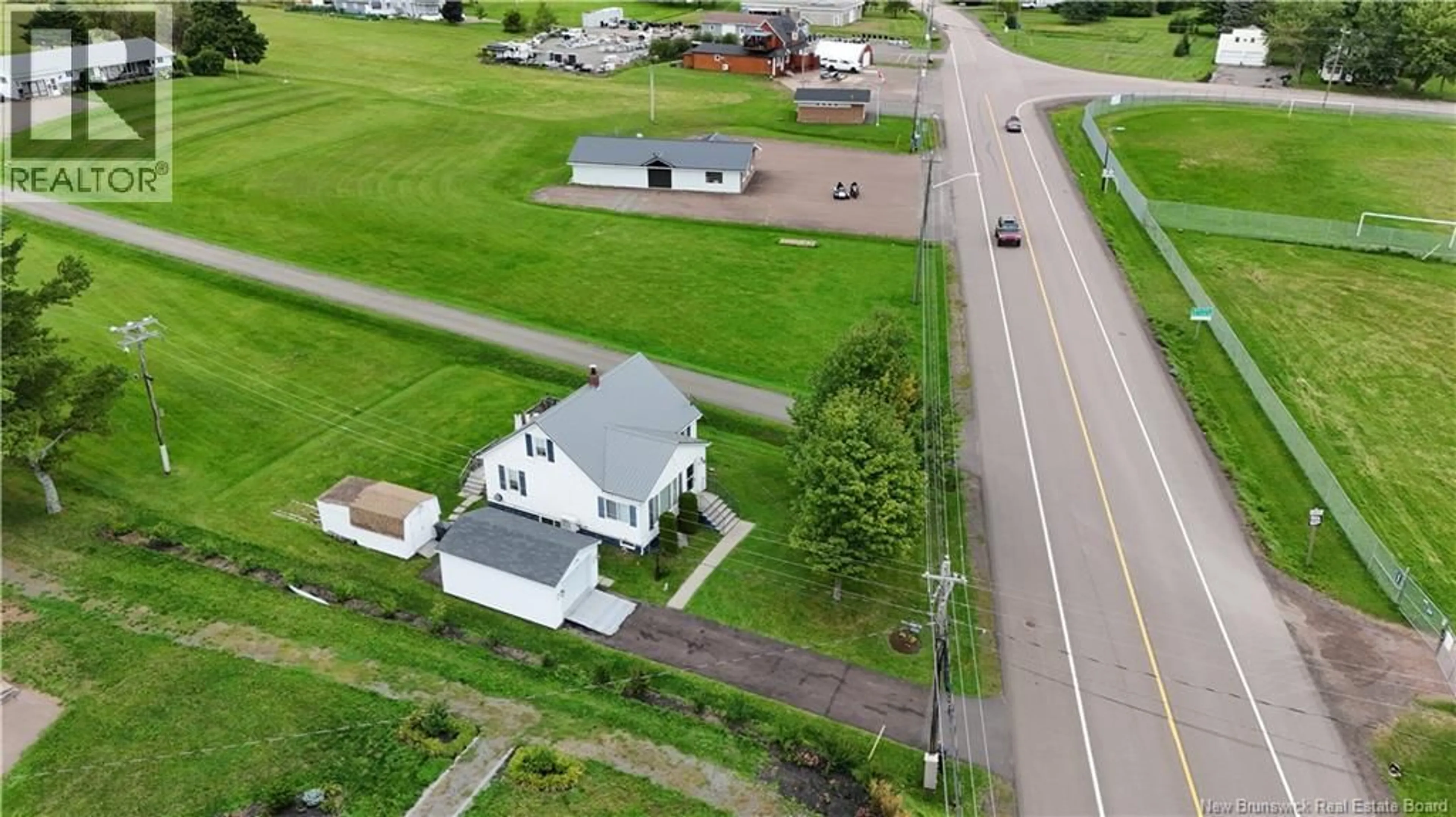 A pic from outside/outdoor area/front of a property/back of a property/a pic from drone, street for 2342 ROUTE 515, Sainte-Marie-De-Kent New Brunswick E4S2E3