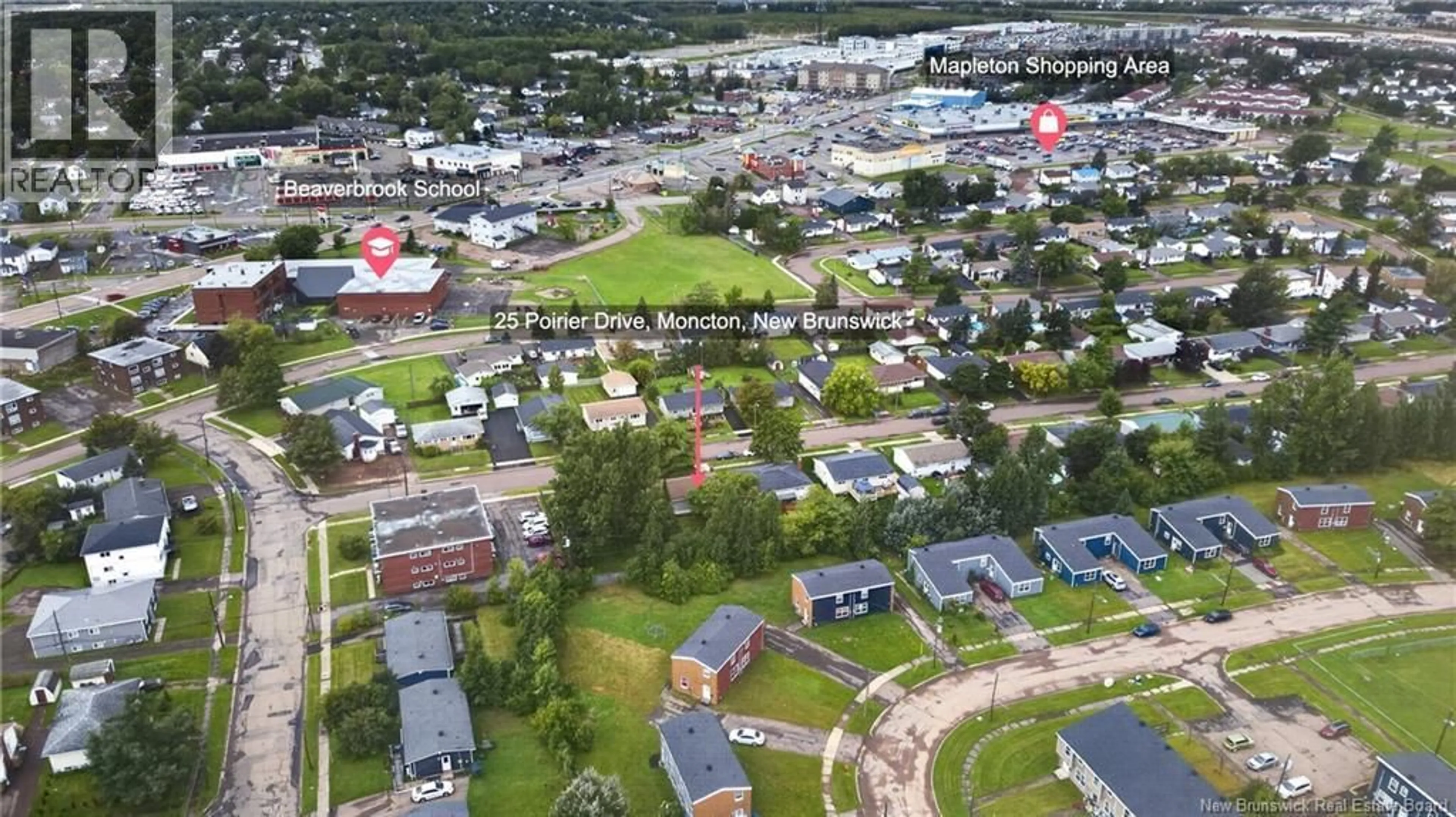A pic from outside/outdoor area/front of a property/back of a property/a pic from drone, street for 25 POIRIER, Moncton New Brunswick E1C7R9