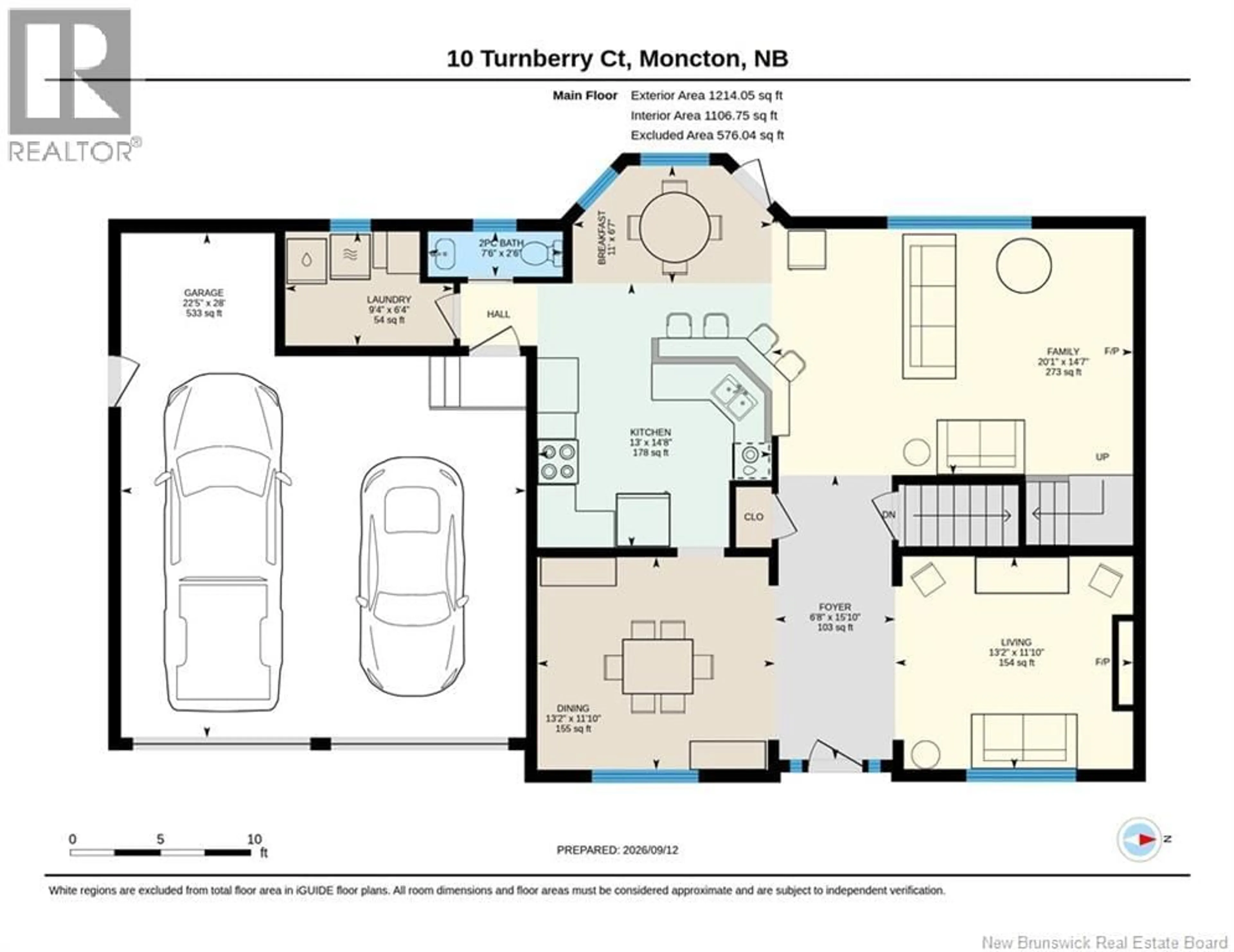 Floor plan for 10 TURNBERRY COURT, Moncton New Brunswick E1G0P4
