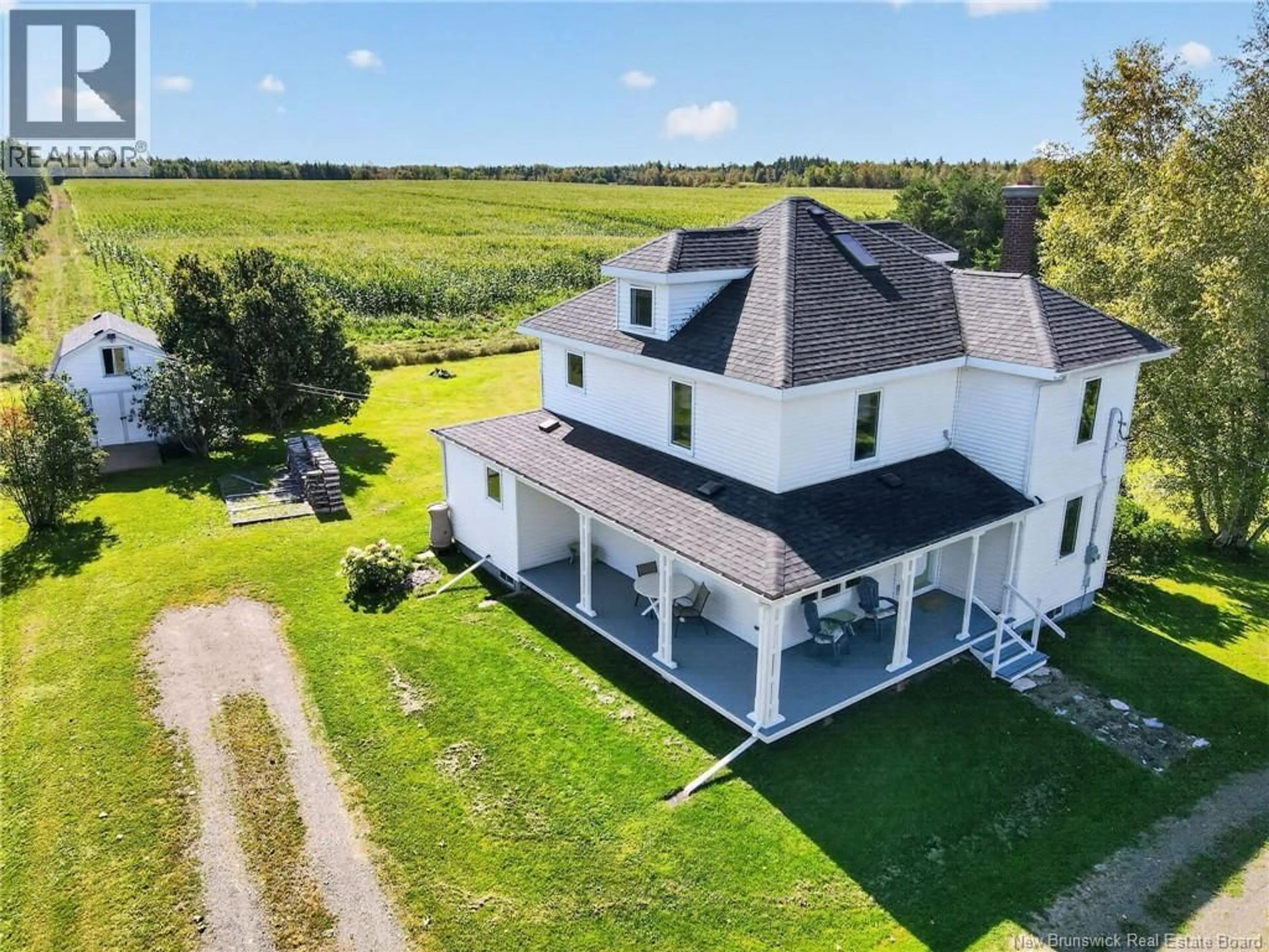 A pic from outside/outdoor area/front of a property/back of a property/a pic from drone, water/lake/river/ocean view for 1055 SAINT-JOSEPH ROAD, Saint-Joseph-De-Kent New Brunswick E4S4C7