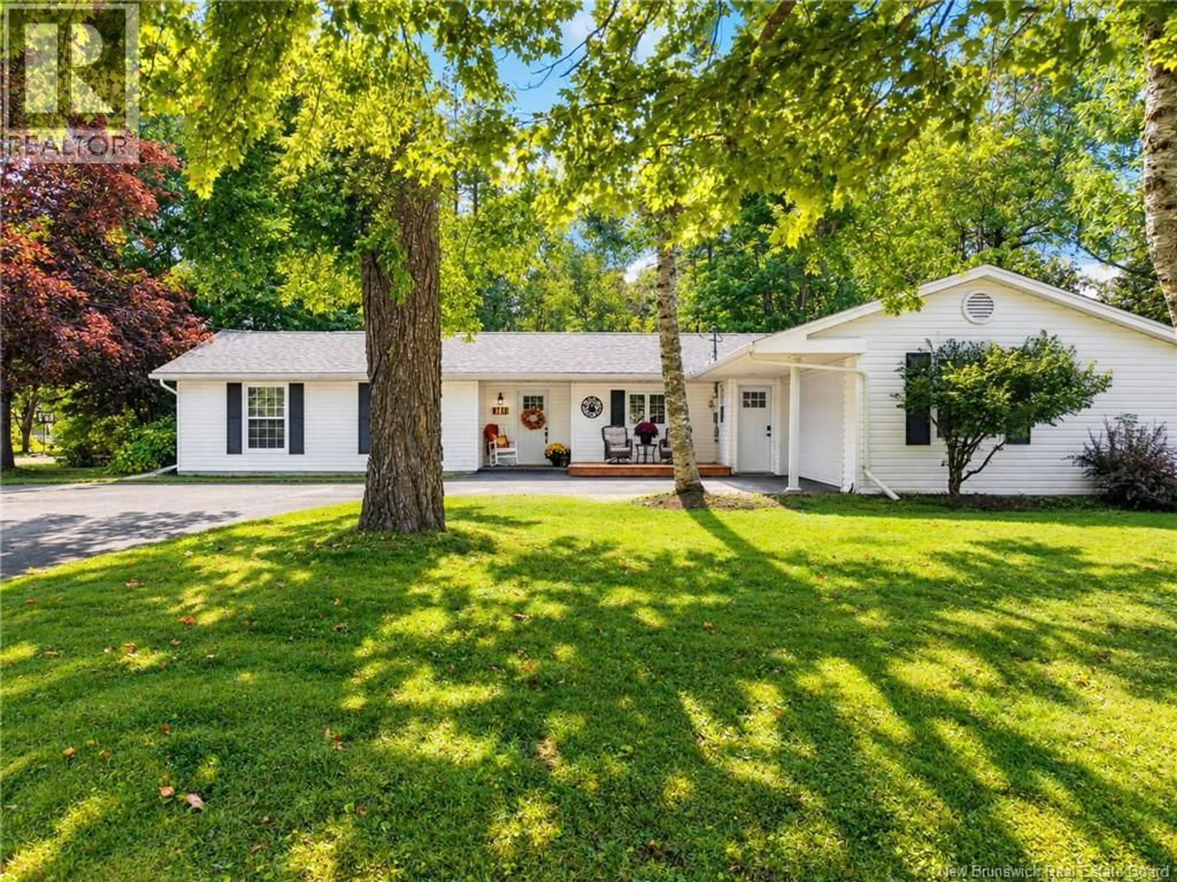 A pic from outside/outdoor area/front of a property/back of a property/a pic from drone, street for 110 SPRINGWATER LANE, New Maryland New Brunswick E3C1H9