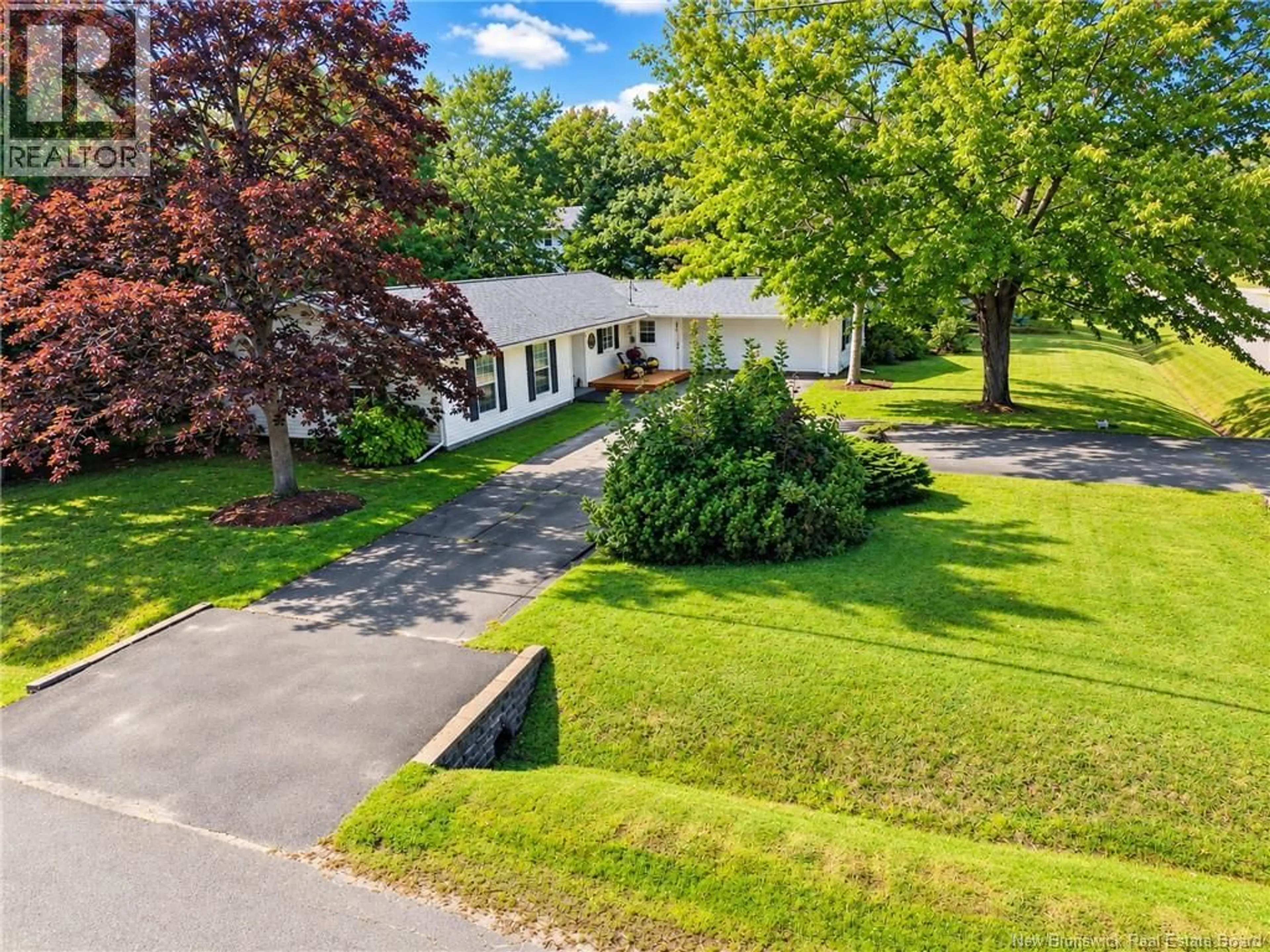 A pic from outside/outdoor area/front of a property/back of a property/a pic from drone, street for 110 SPRINGWATER LANE, New Maryland New Brunswick E3C1H9