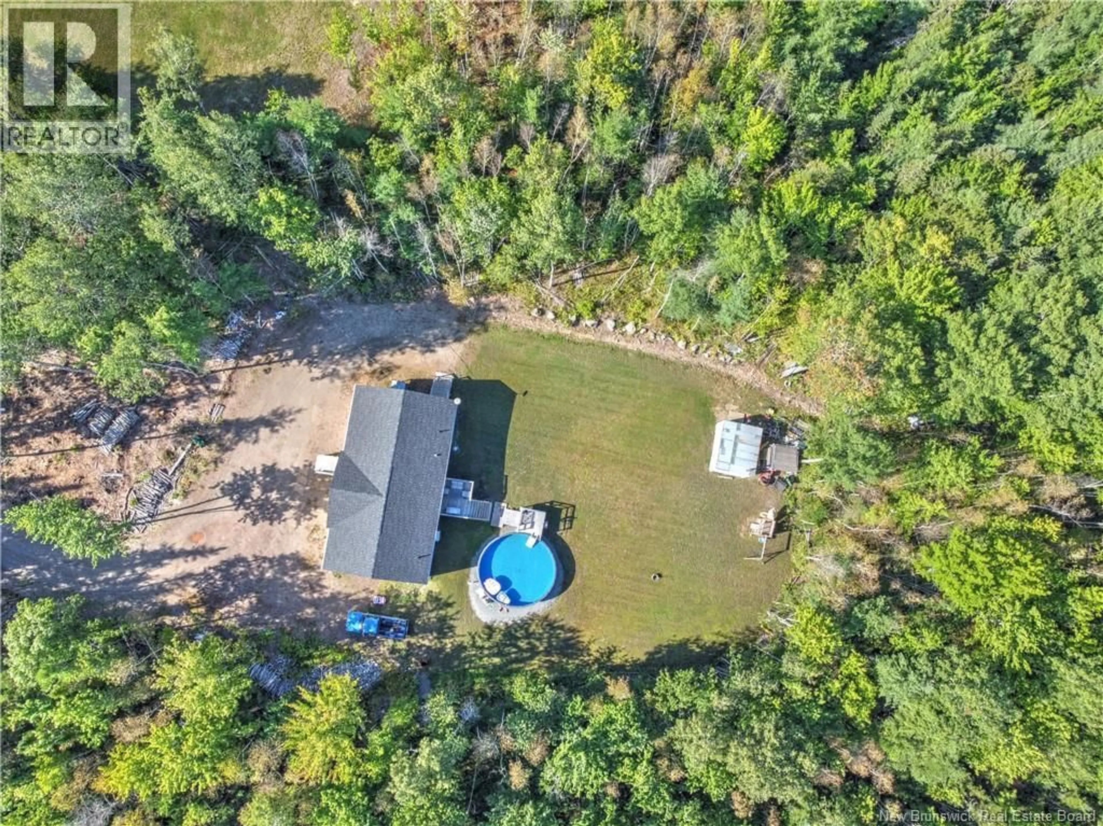 A pic from outside/outdoor area/front of a property/back of a property/a pic from drone, water/lake/river/ocean view for 124 DIAMOND SQUARE ROAD, Fredericton Junction New Brunswick E5L1V3