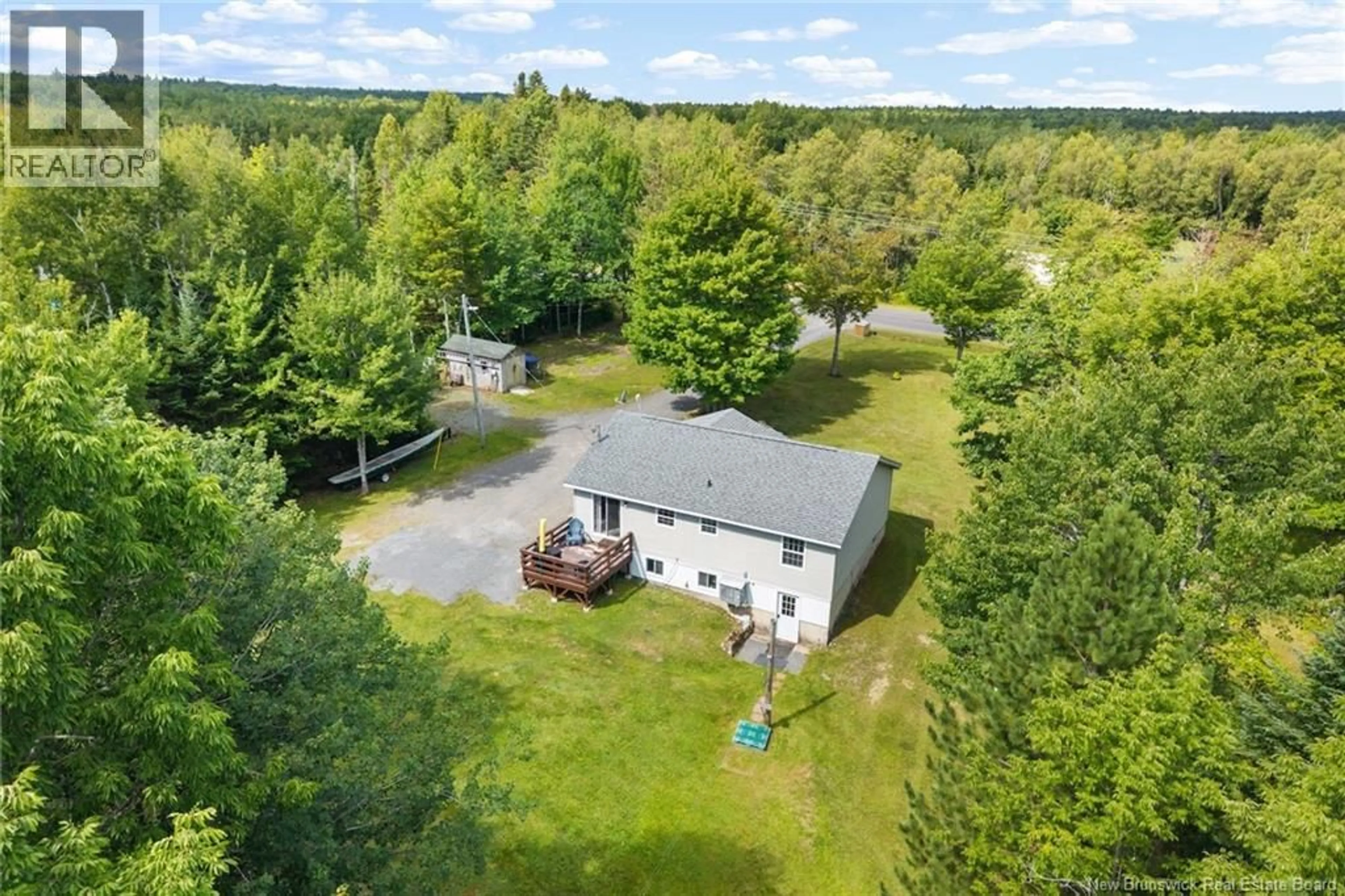 A pic from outside/outdoor area/front of a property/back of a property/a pic from drone, unknown for 337 ROUTE 635, Lake George New Brunswick E6K3N7