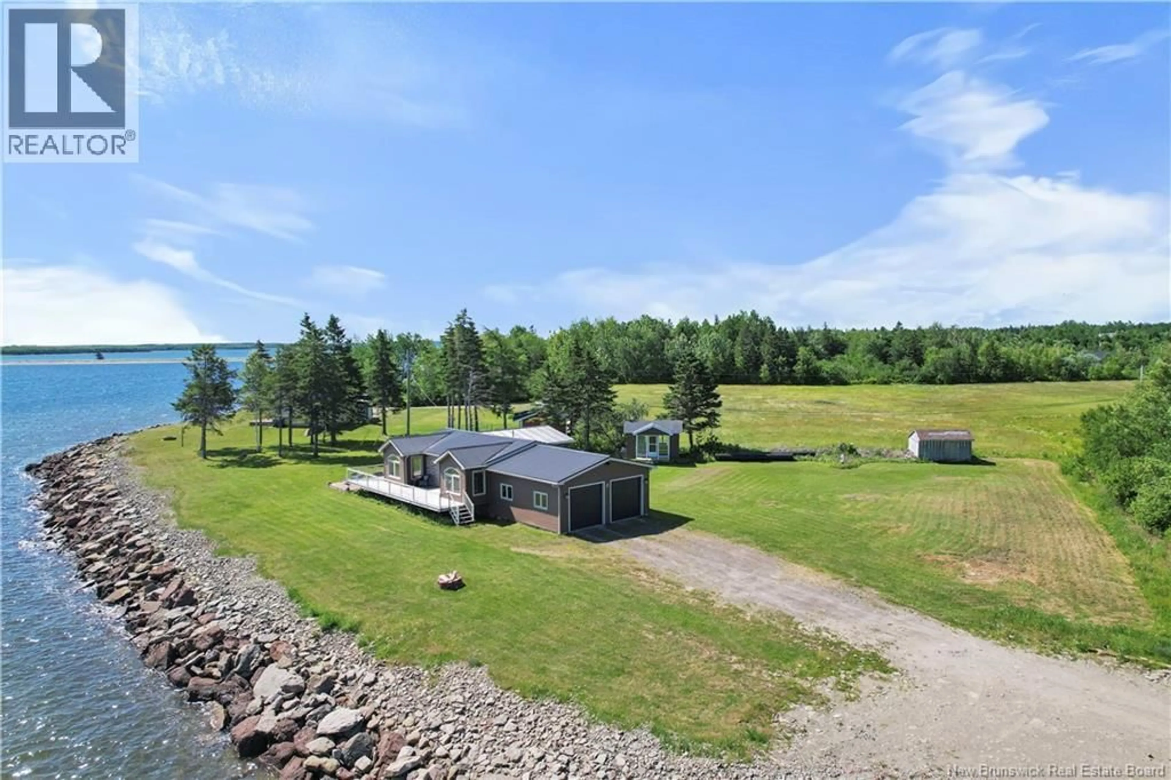 A pic from outside/outdoor area/front of a property/back of a property/a pic from drone, water/lake/river/ocean view for 3326 ROUTE 535, Cocagne New Brunswick E4R3K4