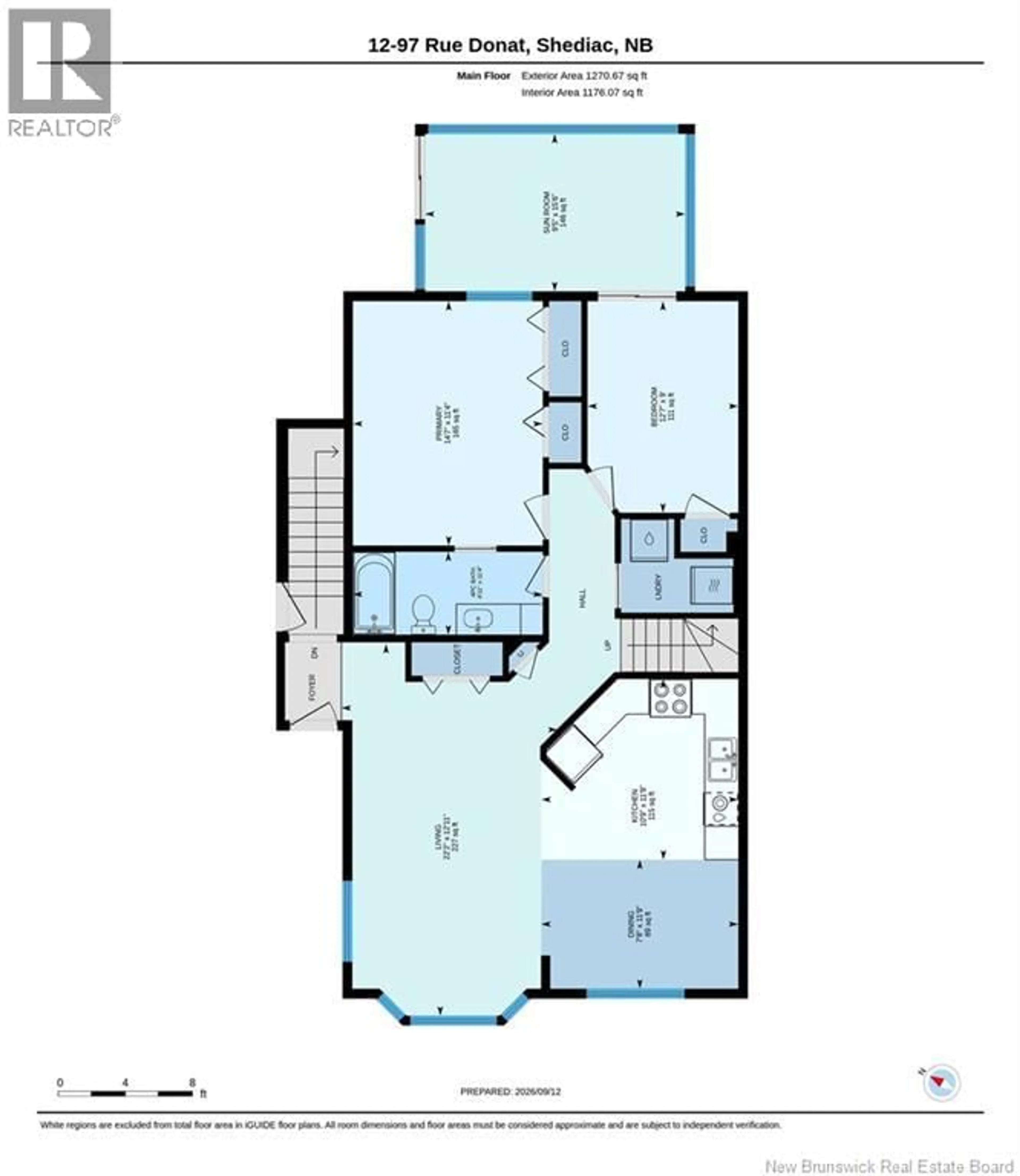 Floor plan for 12 - 97 DONAT STREET, Shediac New Brunswick E4P1P9