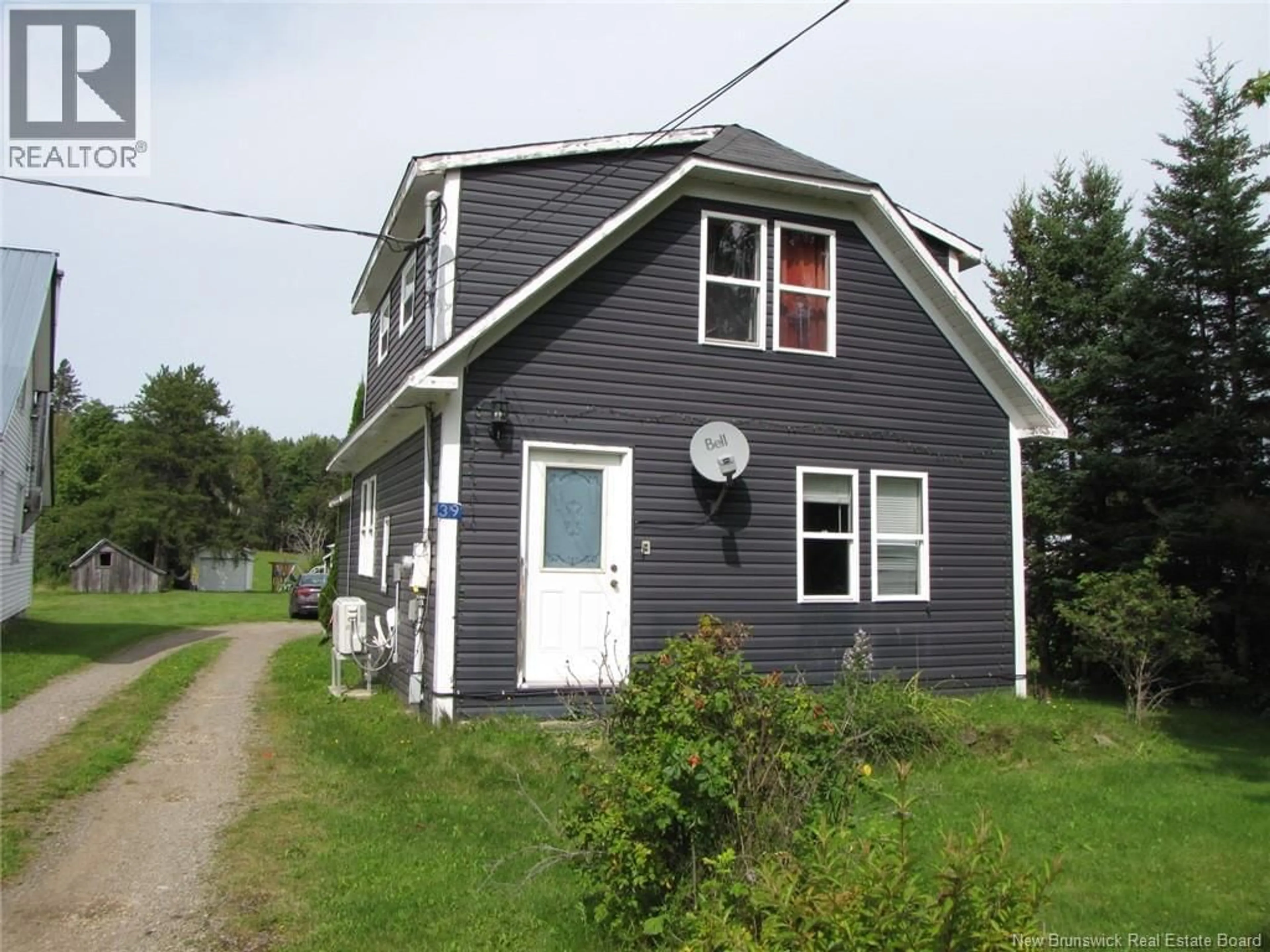 Home with vinyl exterior material, street for 39 GOWLAND MOUNTAIN ROAD, Elgin New Brunswick E4Z1S9