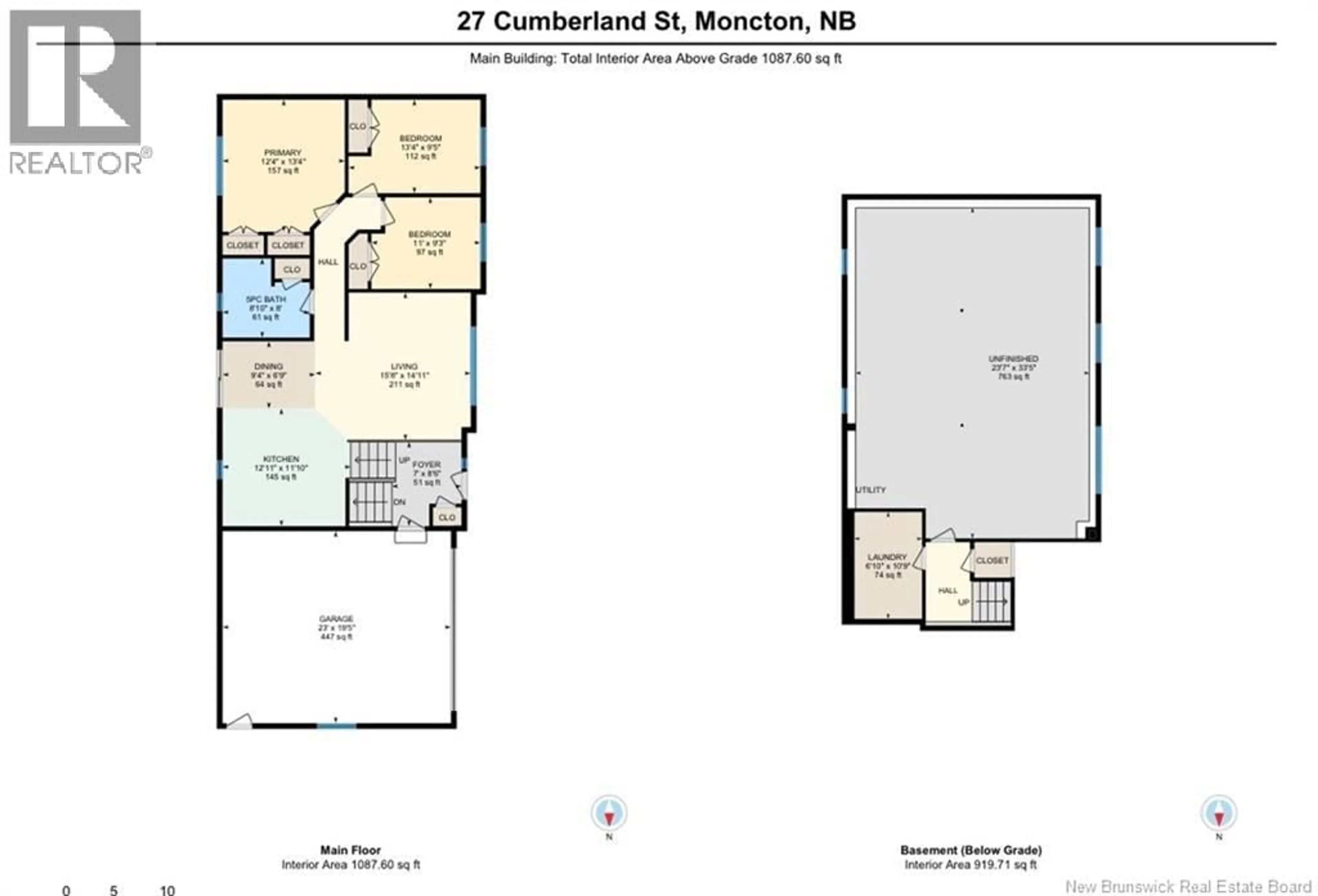 Floor plan for 27 CUMBERLAND, Moncton New Brunswick E1G0Z9