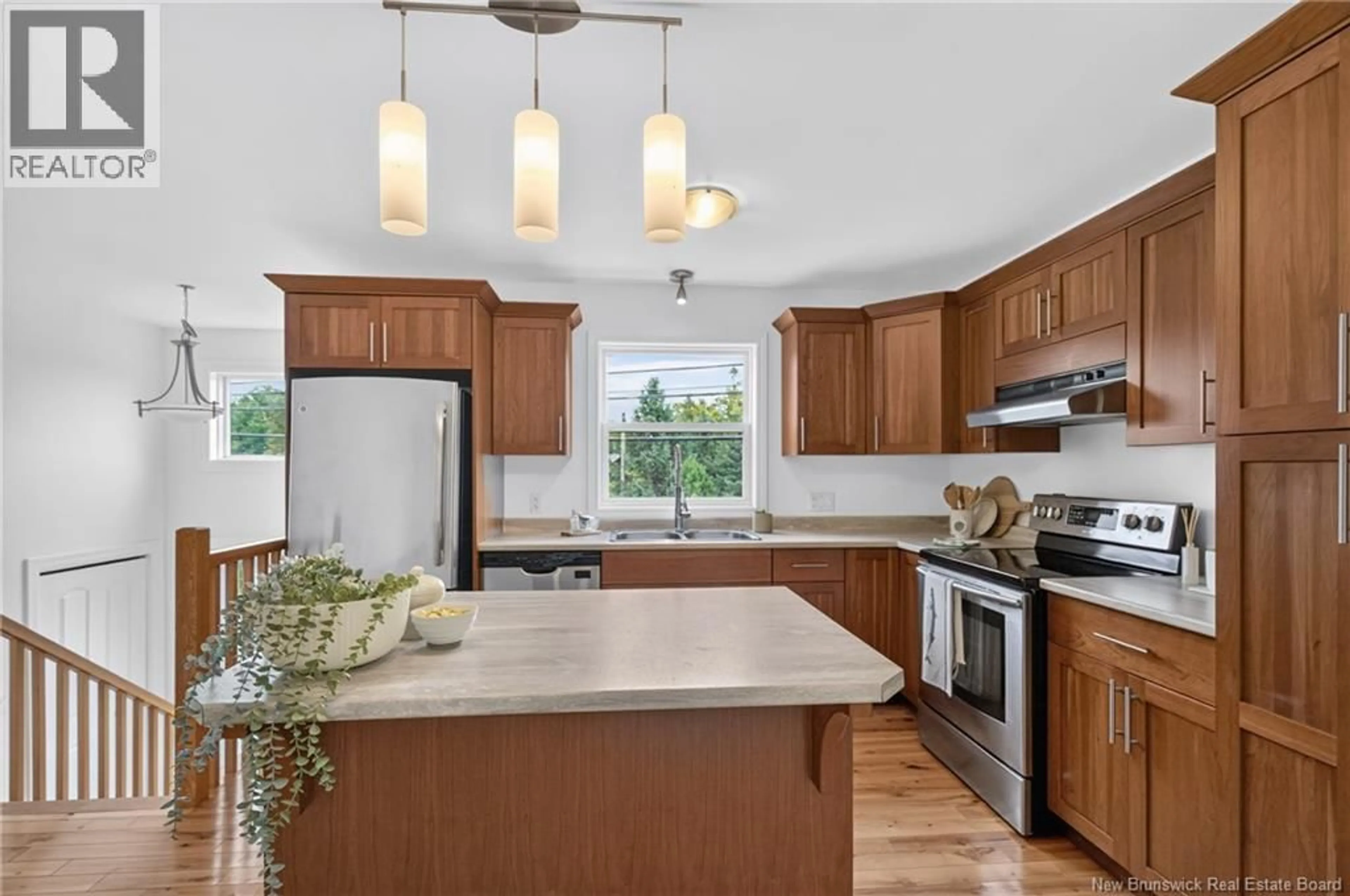 Open concept kitchen, ceramic/tile floor for 1528 LINCOLN ROAD, Fredericton New Brunswick E3B8J6