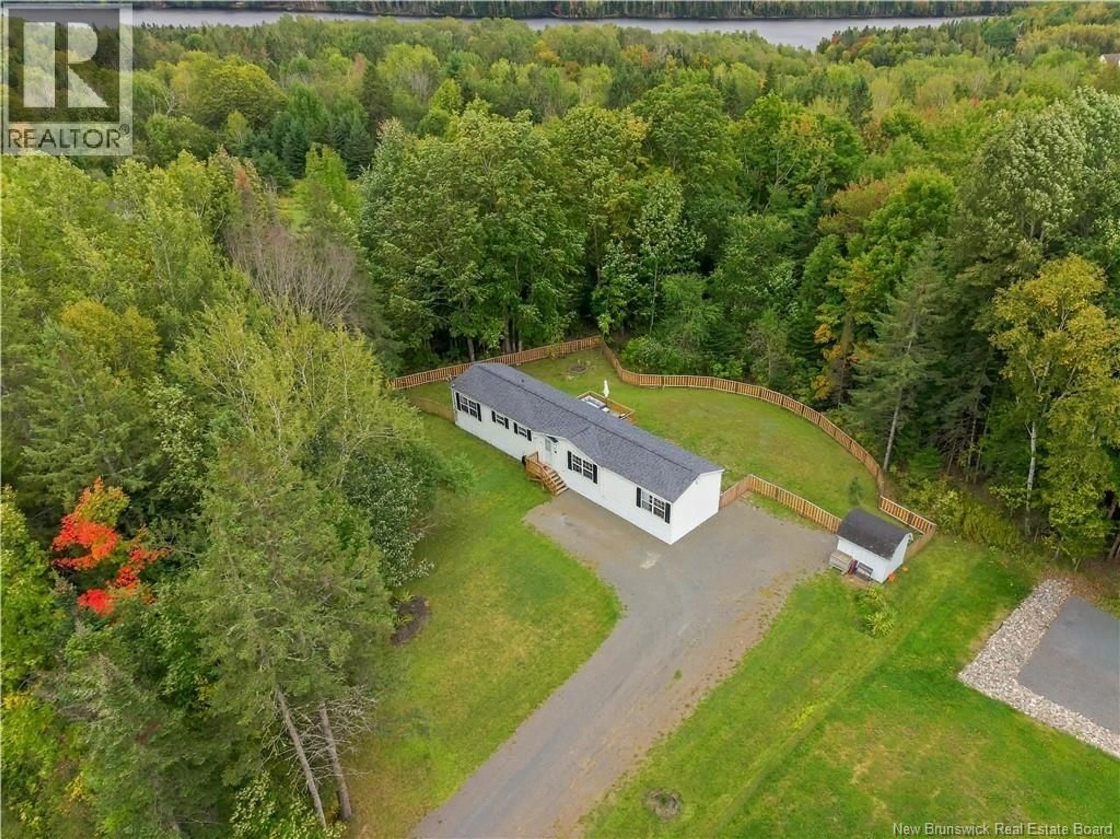 A pic from outside/outdoor area/front of a property/back of a property/a pic from drone, water/lake/river/ocean view for 256 MAZEROLLE SETTLEMENT ROAD, Upper Kingsclear New Brunswick E3E1W1