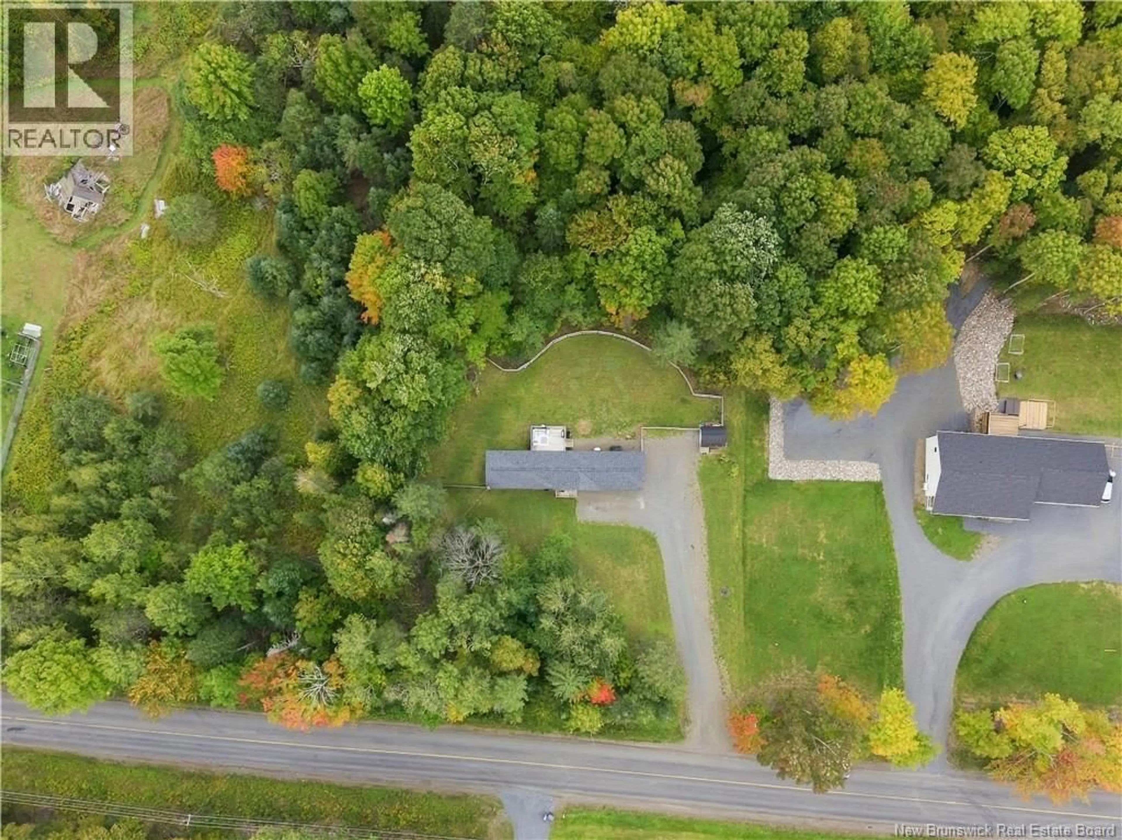 A pic from outside/outdoor area/front of a property/back of a property/a pic from drone, forest/trees view for 256 MAZEROLLE SETTLEMENT ROAD, Upper Kingsclear New Brunswick E3E1W1