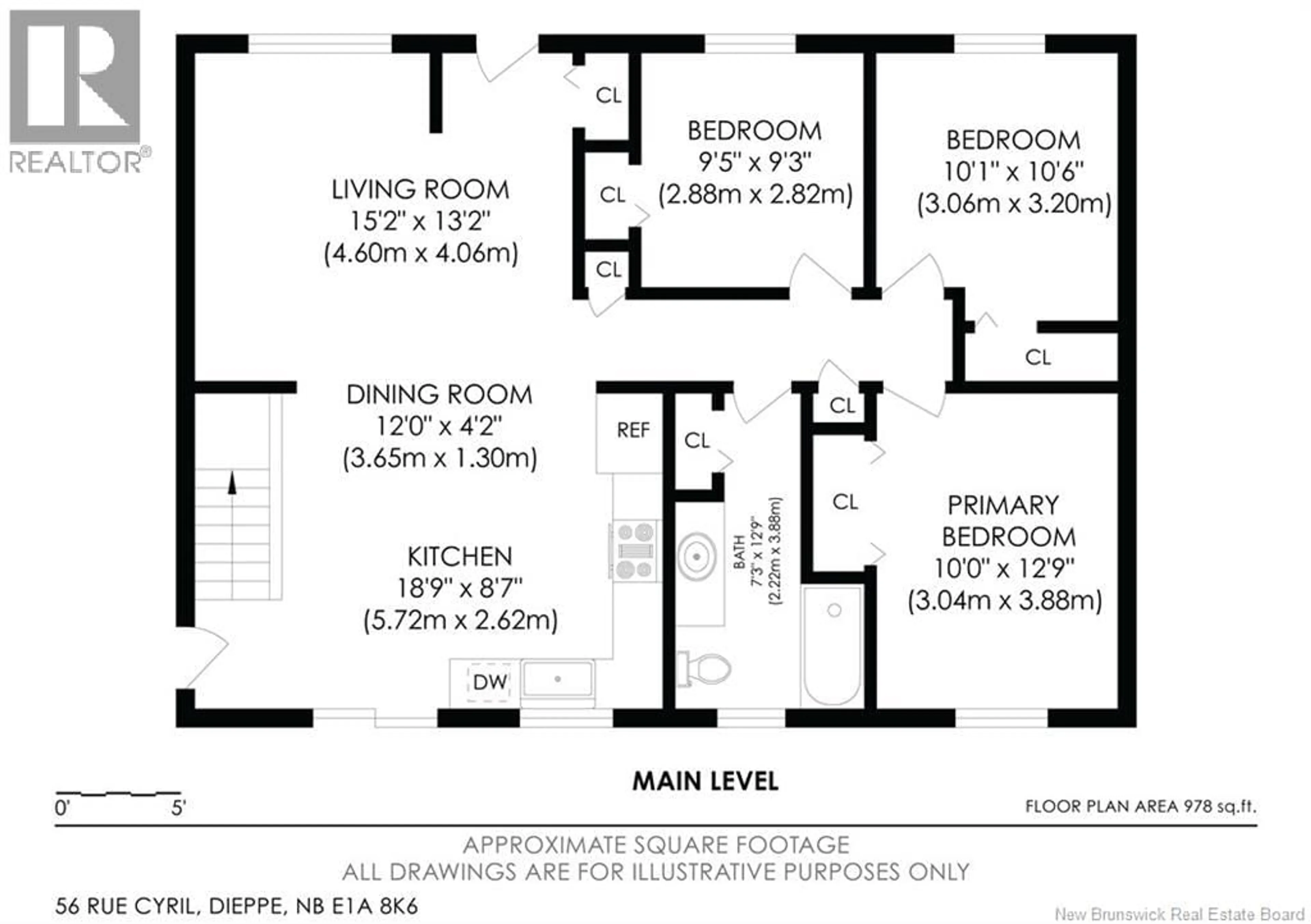 Floor plan for 56 CYRIL STREET, Dieppe New Brunswick E1A8K6