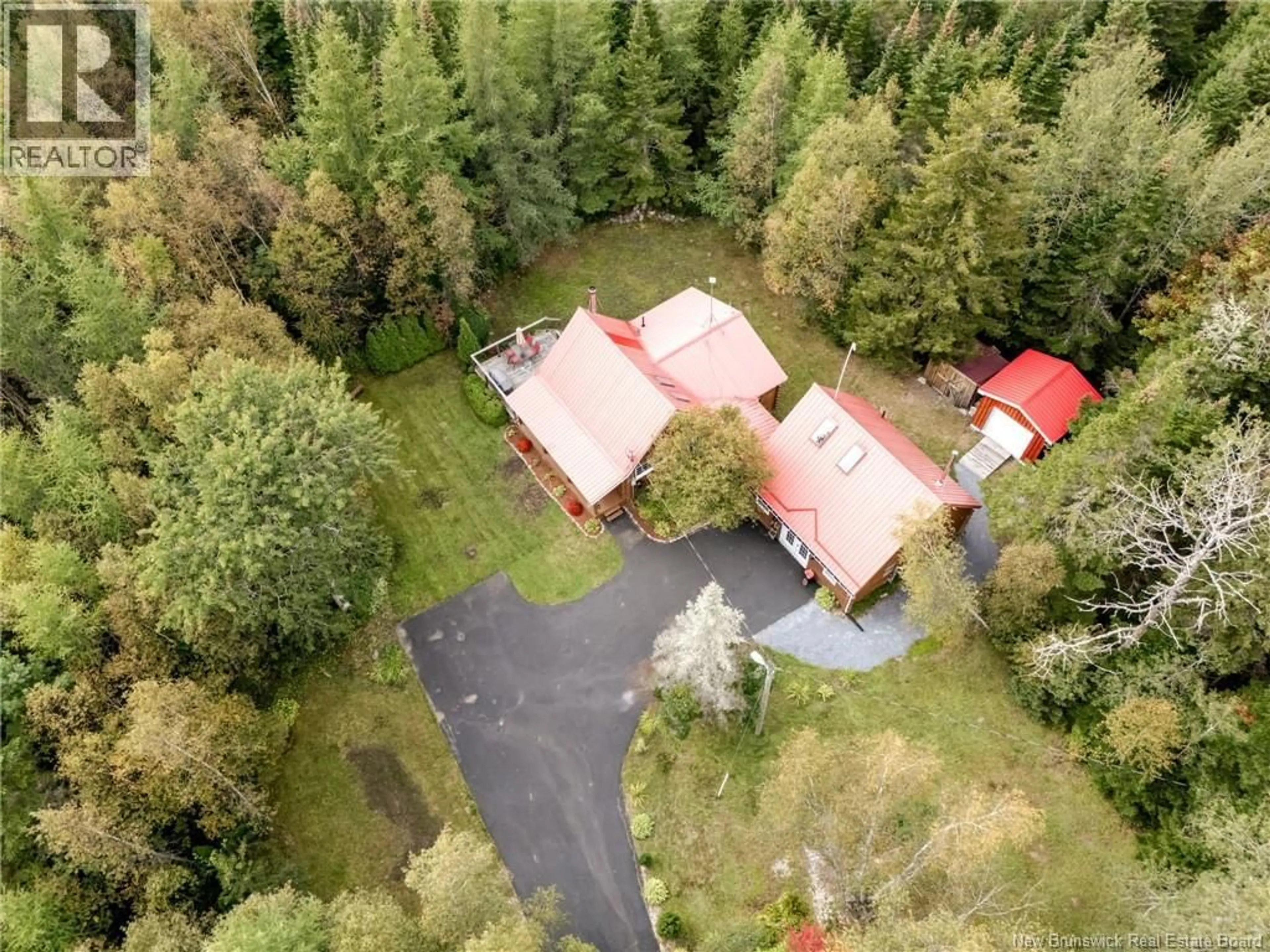 A pic from outside/outdoor area/front of a property/back of a property/a pic from drone, forest/trees view for 672 LAKEFIELD ROAD, Poodiac New Brunswick E4E3R3