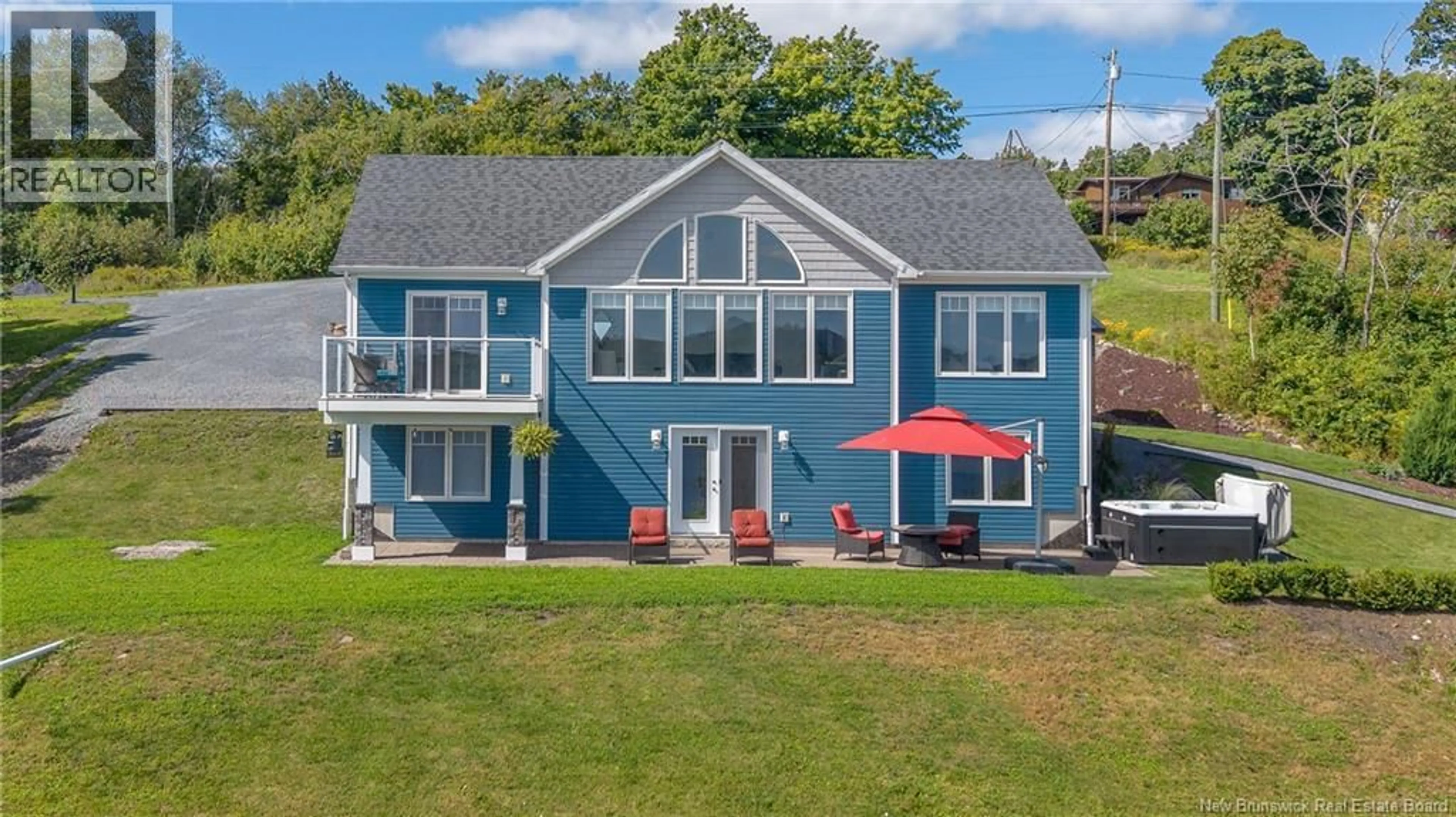 A pic from outside/outdoor area/front of a property/back of a property/a pic from drone, water/lake/river/ocean view for 7713 ROUTE 102, Lower Greenwich New Brunswick E5K4G5