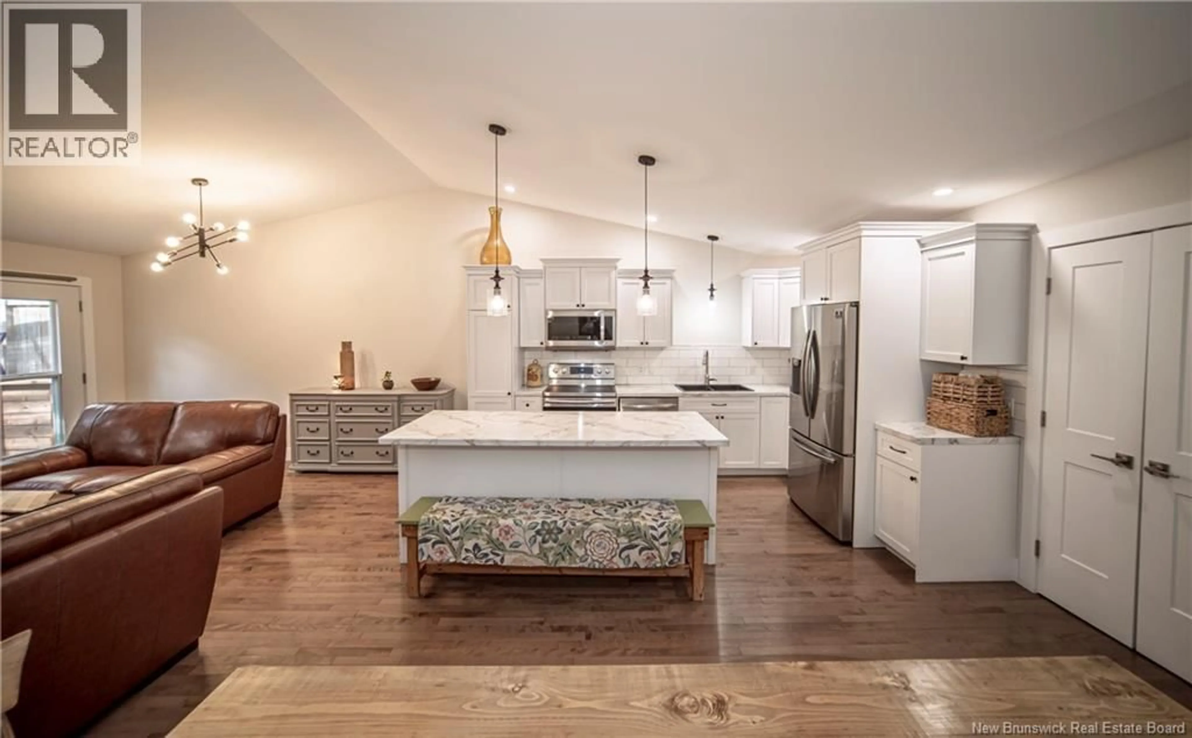 Open concept kitchen, ceramic/tile floor for 9 COOK COURT, Oromocto New Brunswick E2V0N1