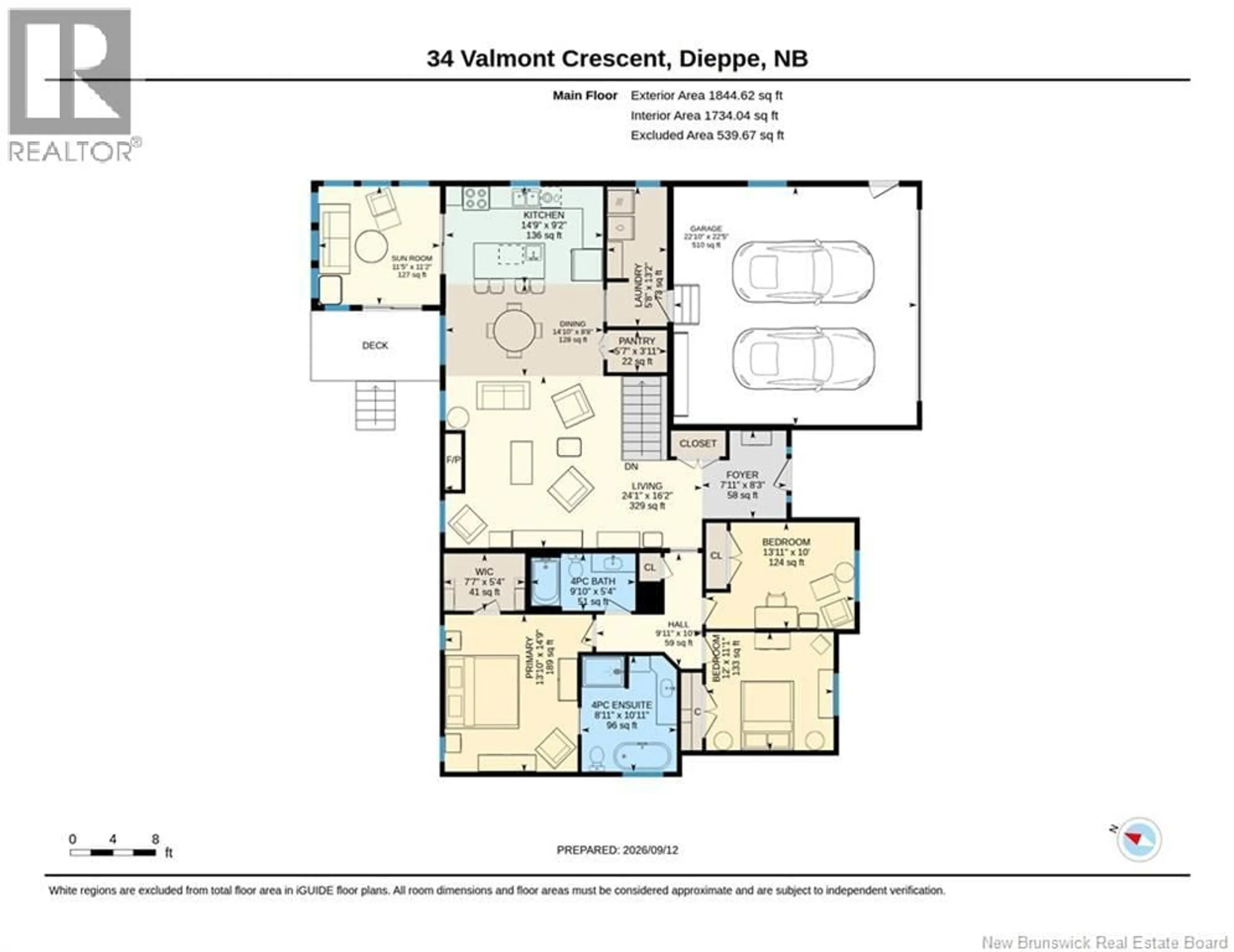 Floor plan for 34 VALMONT CRESCENT, Dieppe New Brunswick E1A1A2