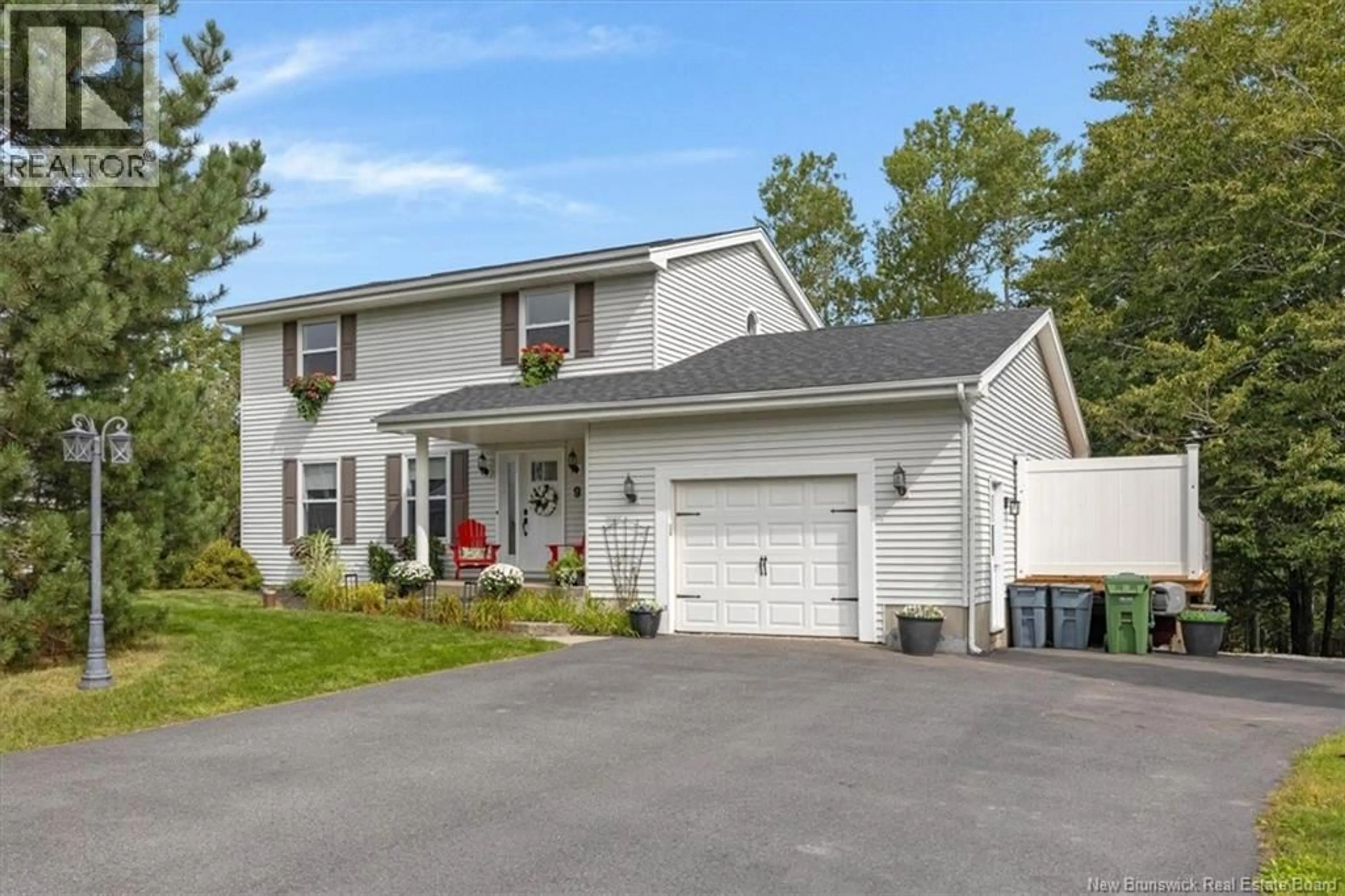 Home with vinyl exterior material, street for 9 BURNS AVENUE, Rothesay New Brunswick E2E1Z3