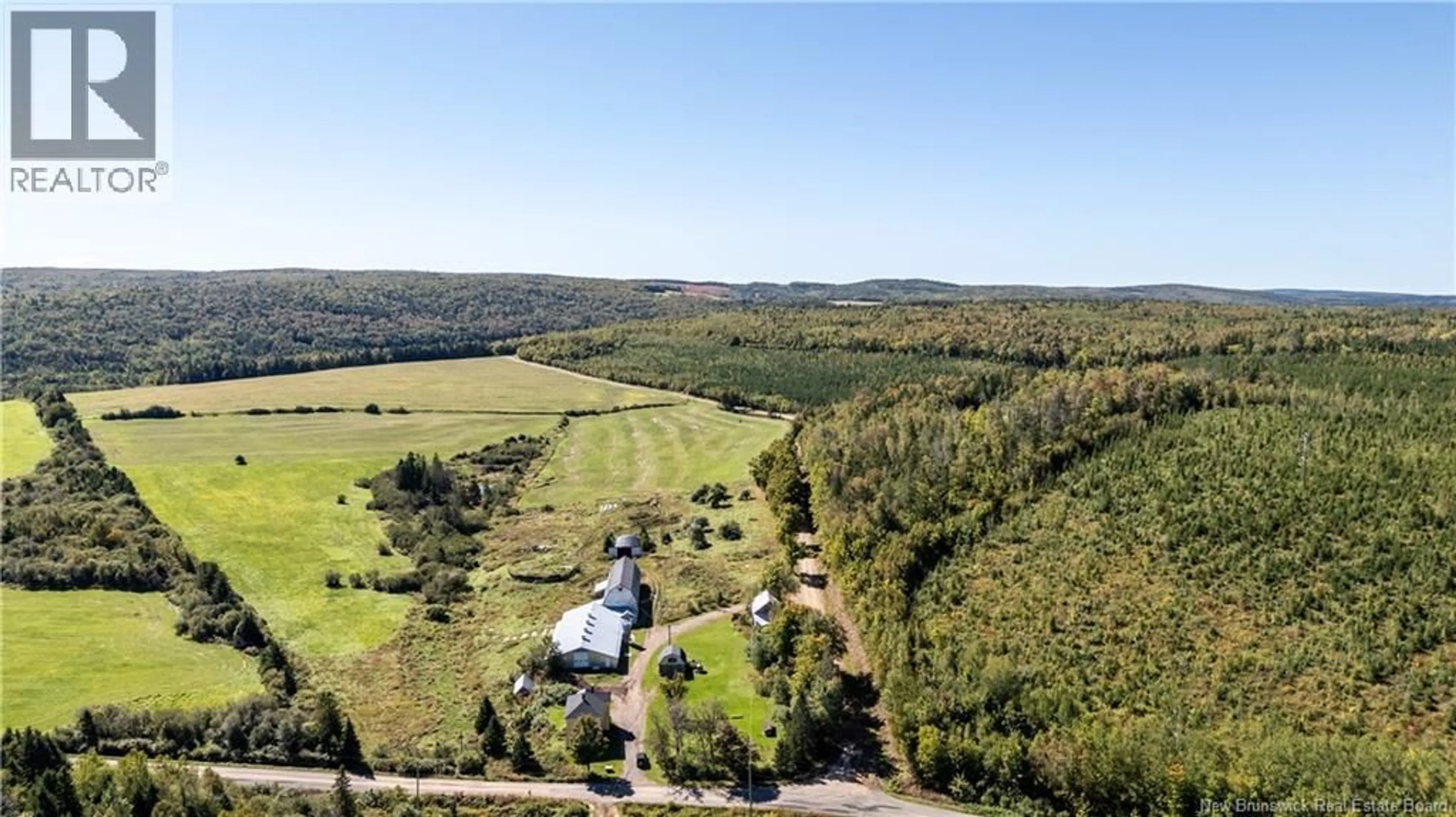 A pic from outside/outdoor area/front of a property/back of a property/a pic from drone, forest/trees view for 1497 ROUTE 895, Elgin New Brunswick E4Z2M7
