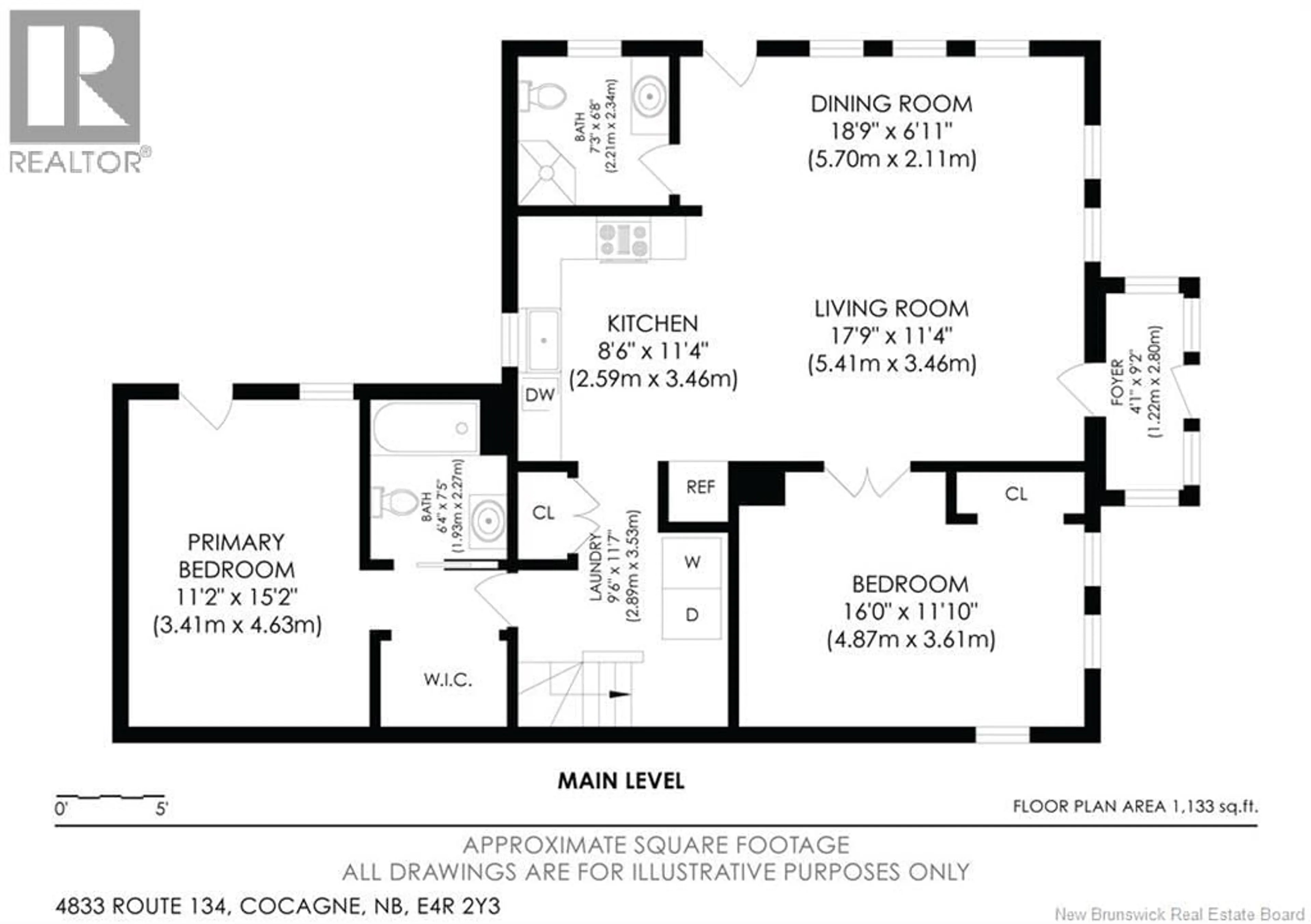 Floor plan for 4833 ROUTE 134, Cocagne New Brunswick E4R2Y3