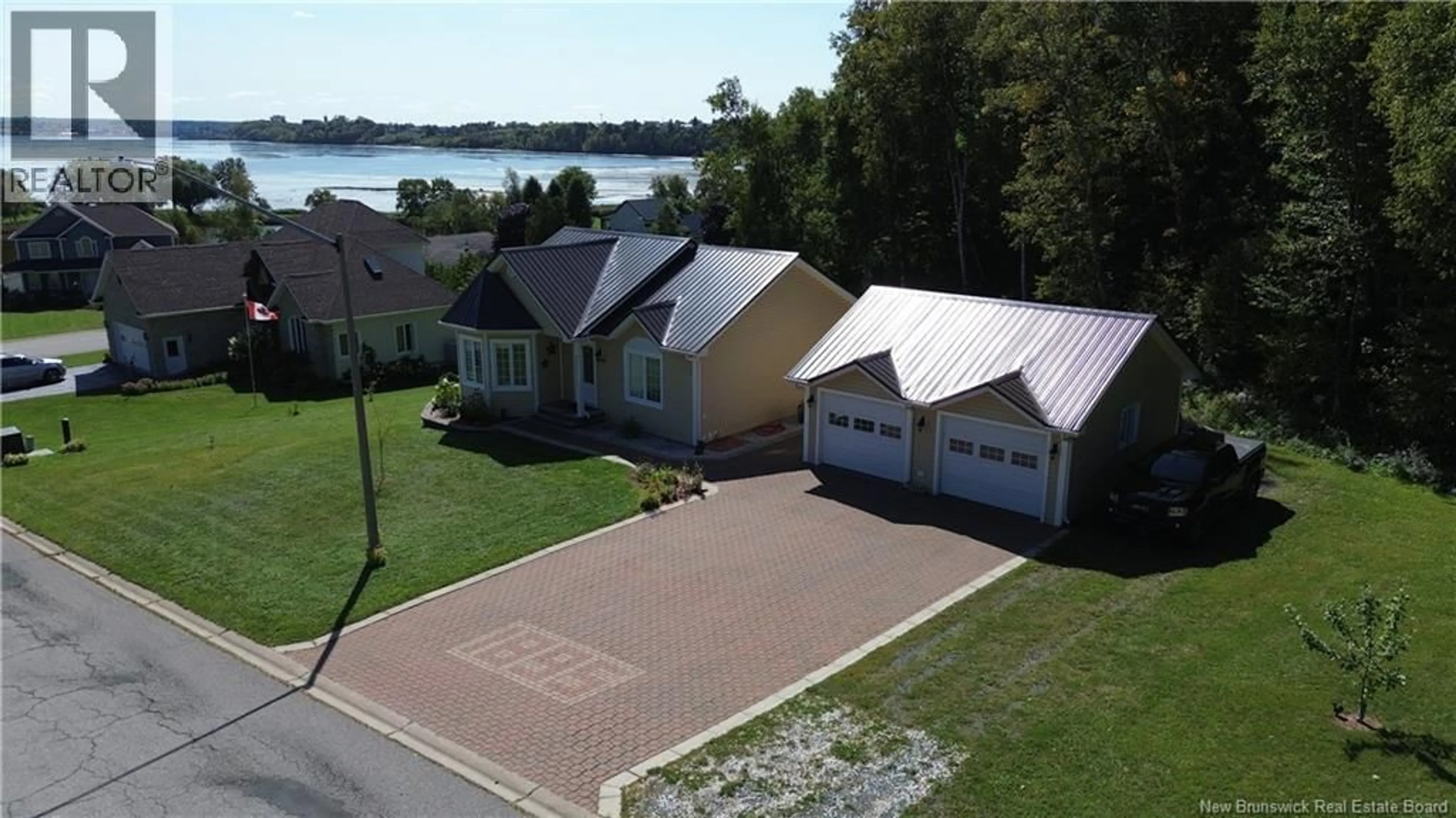 A pic from outside/outdoor area/front of a property/back of a property/a pic from drone, water/lake/river/ocean view for 1895 GOWAN BRAE DRIVE, Bathurst New Brunswick E2A4X5