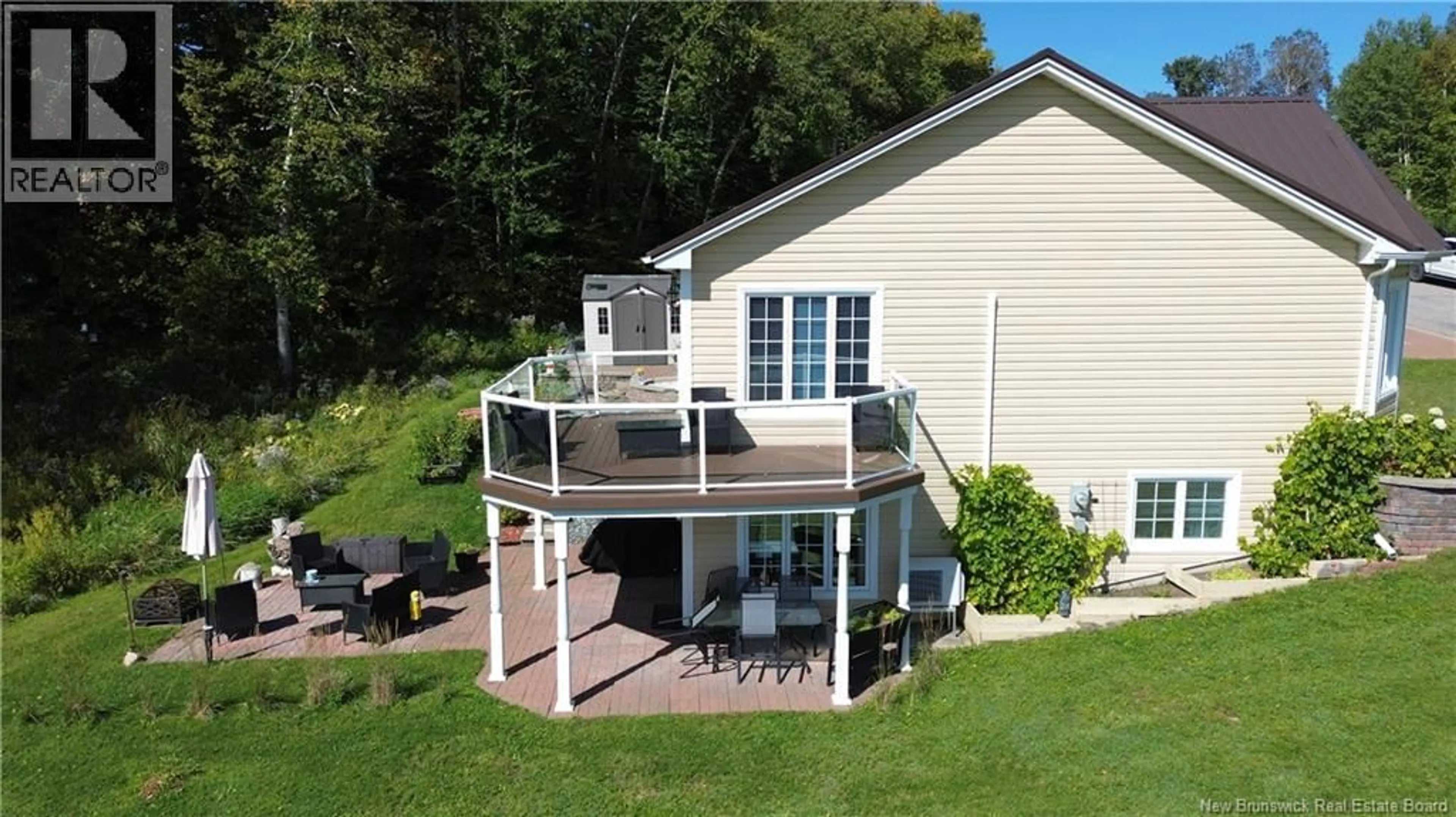 A pic from outside/outdoor area/front of a property/back of a property/a pic from drone, water/lake/river/ocean view for 1895 GOWAN BRAE DRIVE, Bathurst New Brunswick E2A4X5