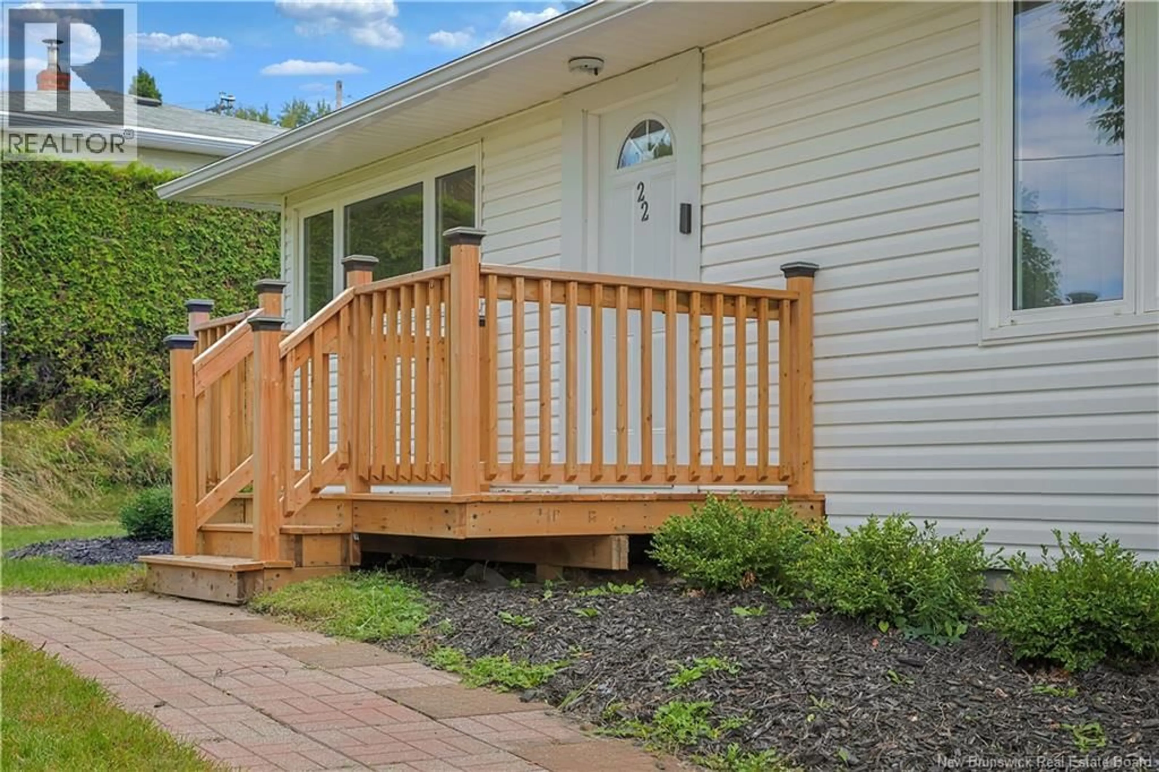 Home with vinyl exterior material, street for 22 PARK HILL DRIVE, Saint John New Brunswick E2J2V4