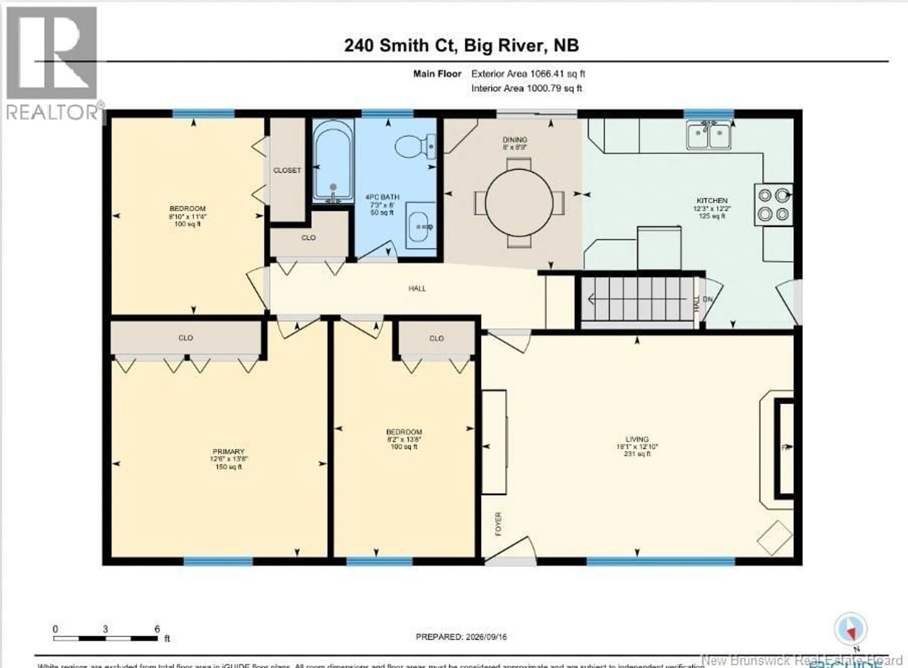 Floor plan for 240 SMITH COURT, Big River New Brunswick E2A6S6