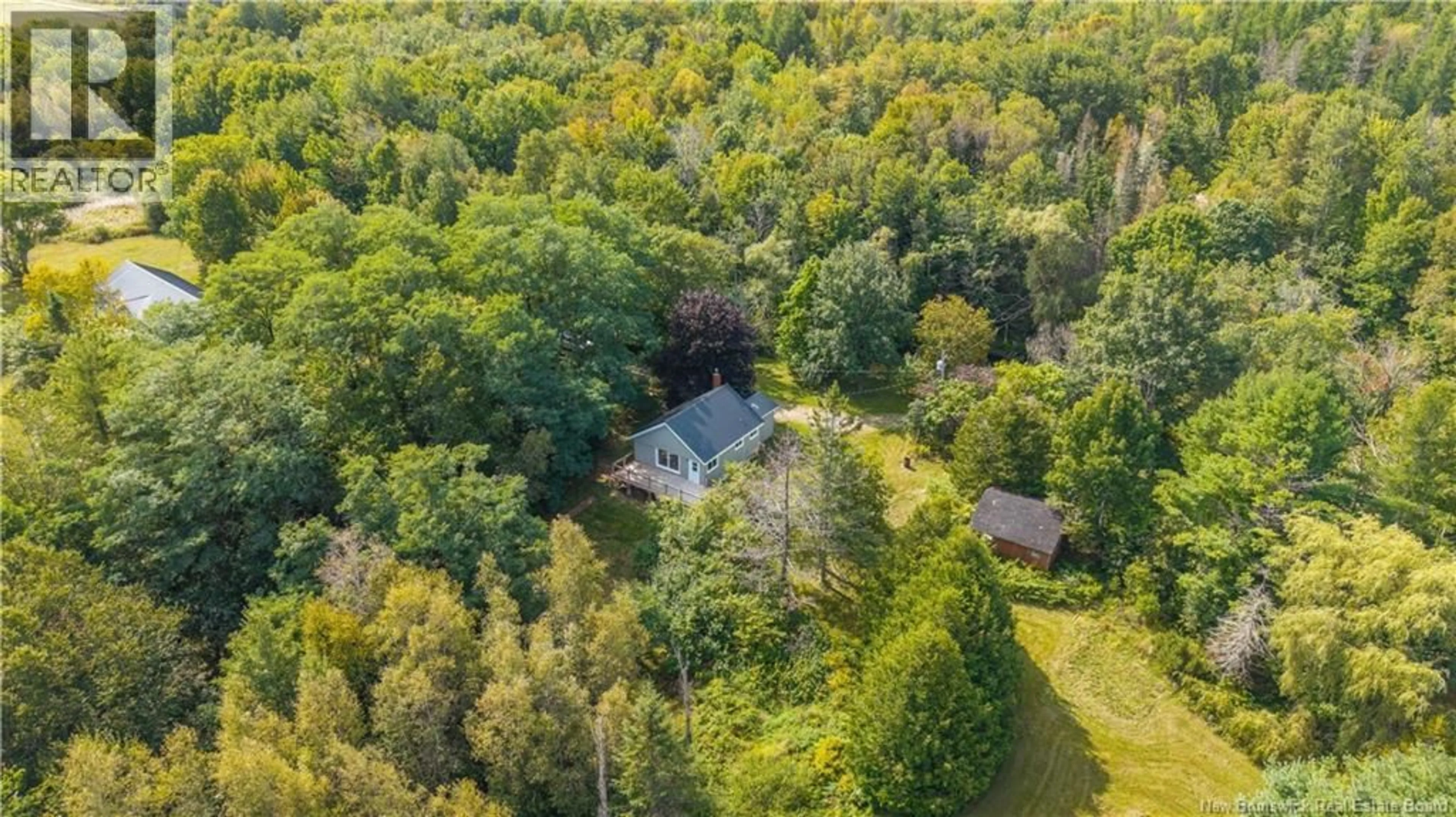 A pic from outside/outdoor area/front of a property/back of a property/a pic from drone, forest/trees view for 187 SMITH ROAD, Tower Hill New Brunswick E5A2R8
