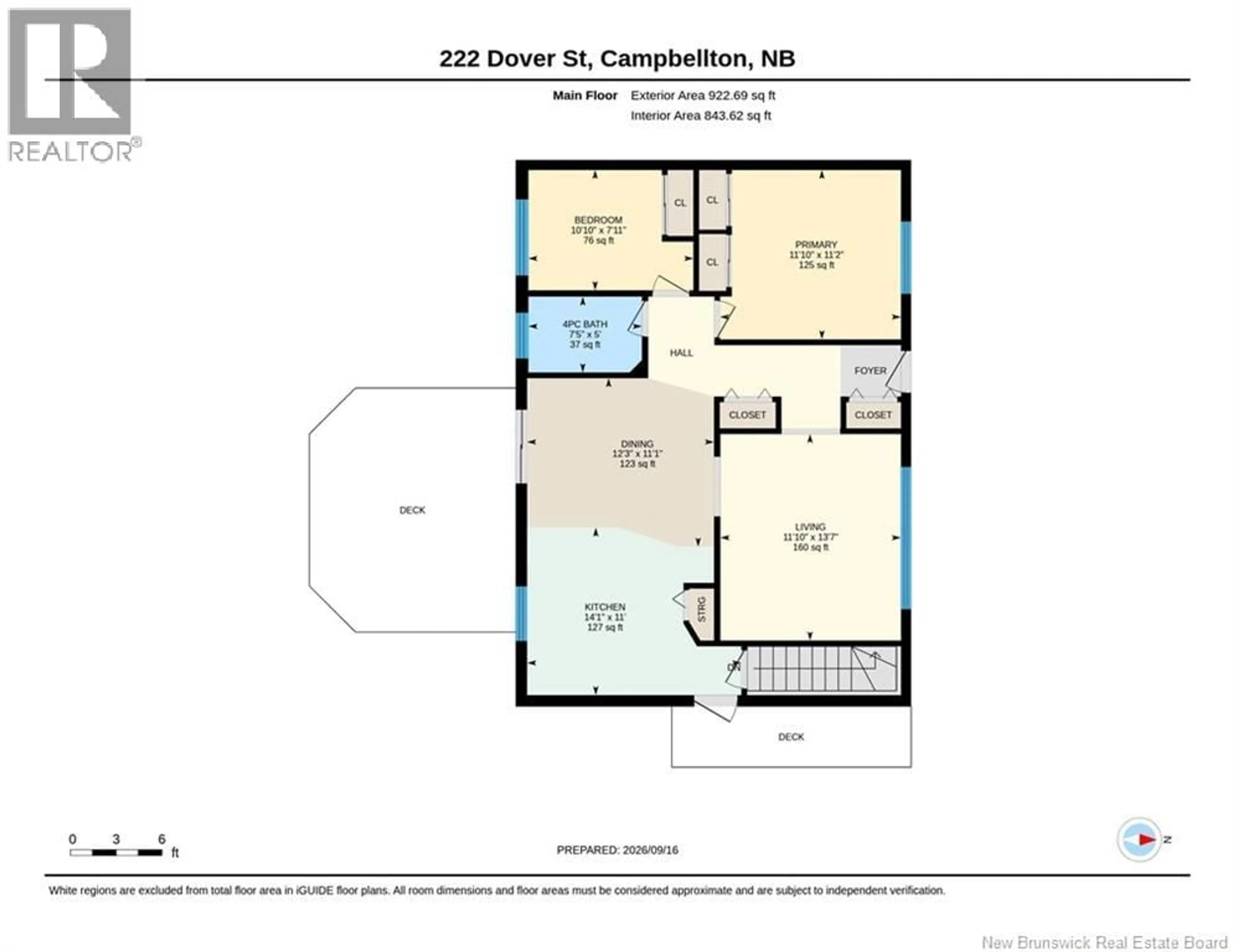 Floor plan for 222 DOVER STREET, Campbellton New Brunswick E3N1R4