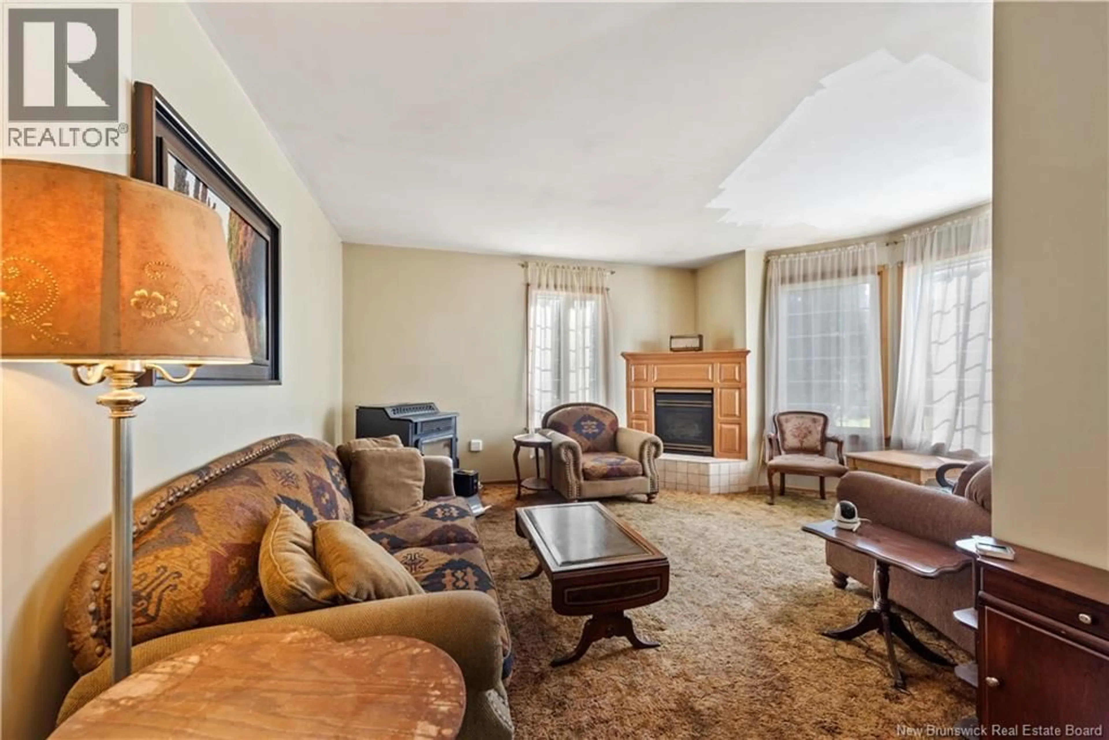 Living room with furniture, carpet floor for 19 ACADEMY STREET, Hillsborough New Brunswick E4H2R3