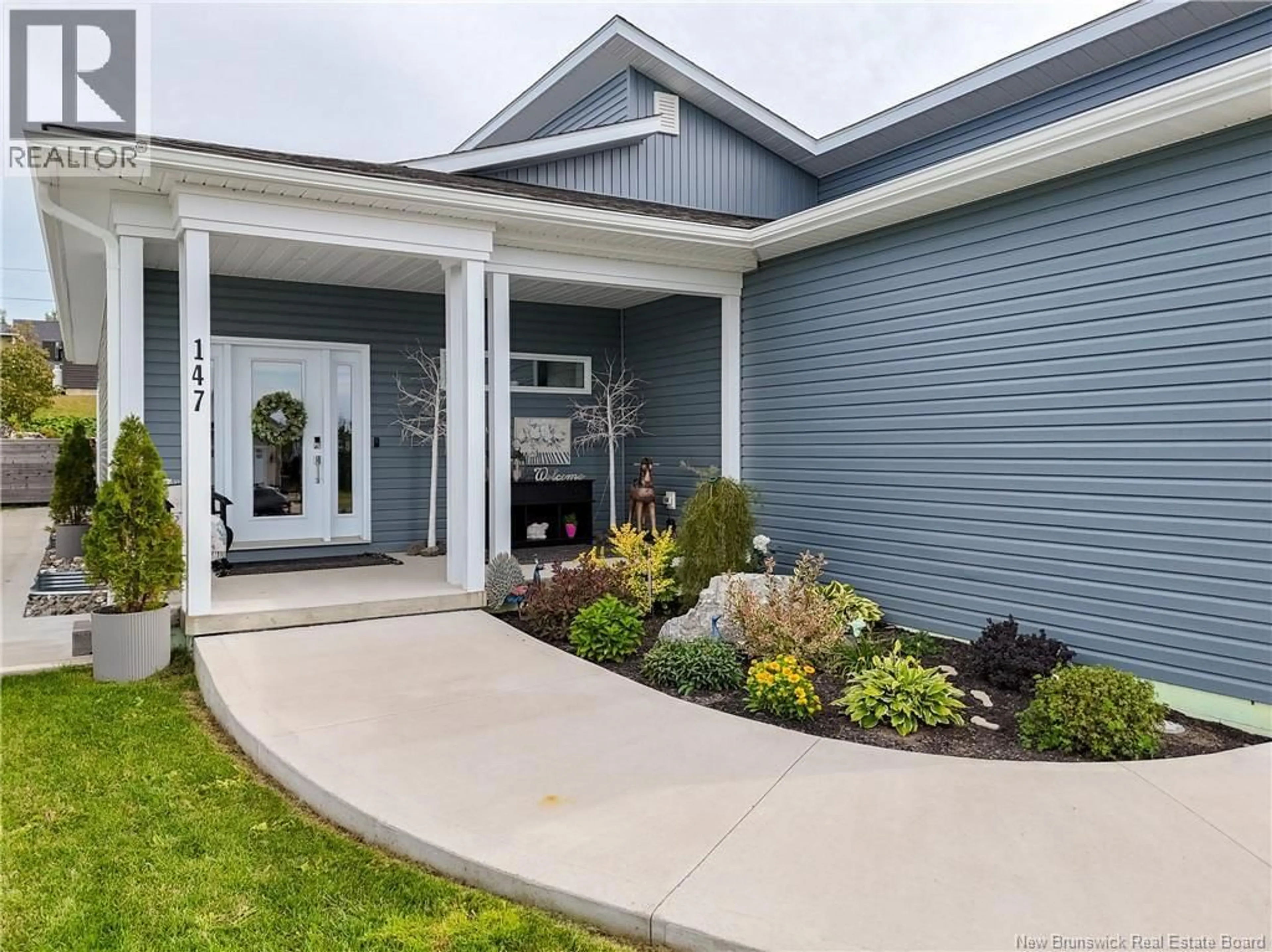 Home with vinyl exterior material, street for 147 REBA CRESCENT, Fredericton New Brunswick E3G0B5