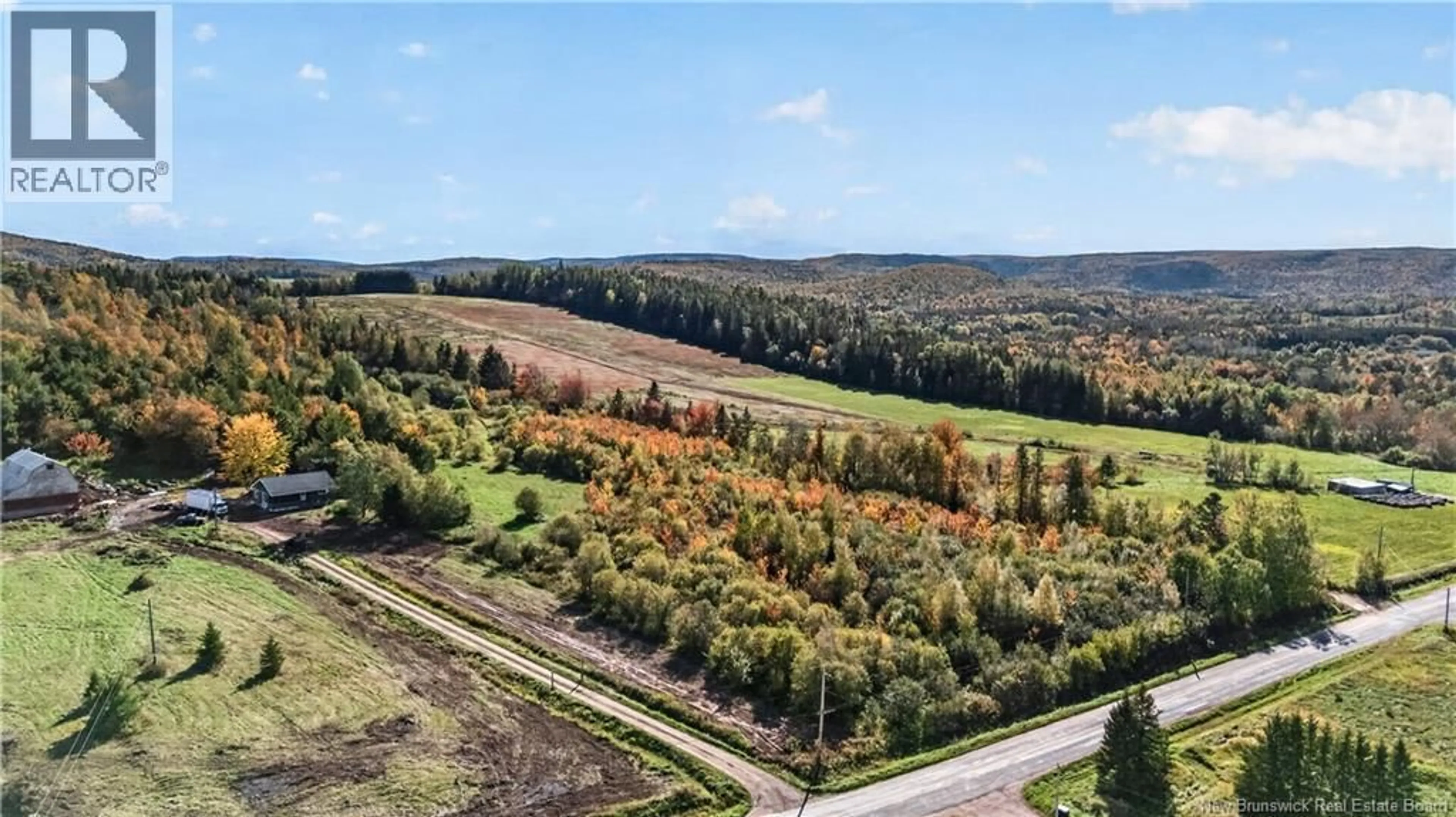 A pic from outside/outdoor area/front of a property/back of a property/a pic from drone, forest/trees view for 4541 ROUTE 910, Salem New Brunswick E4H4E7