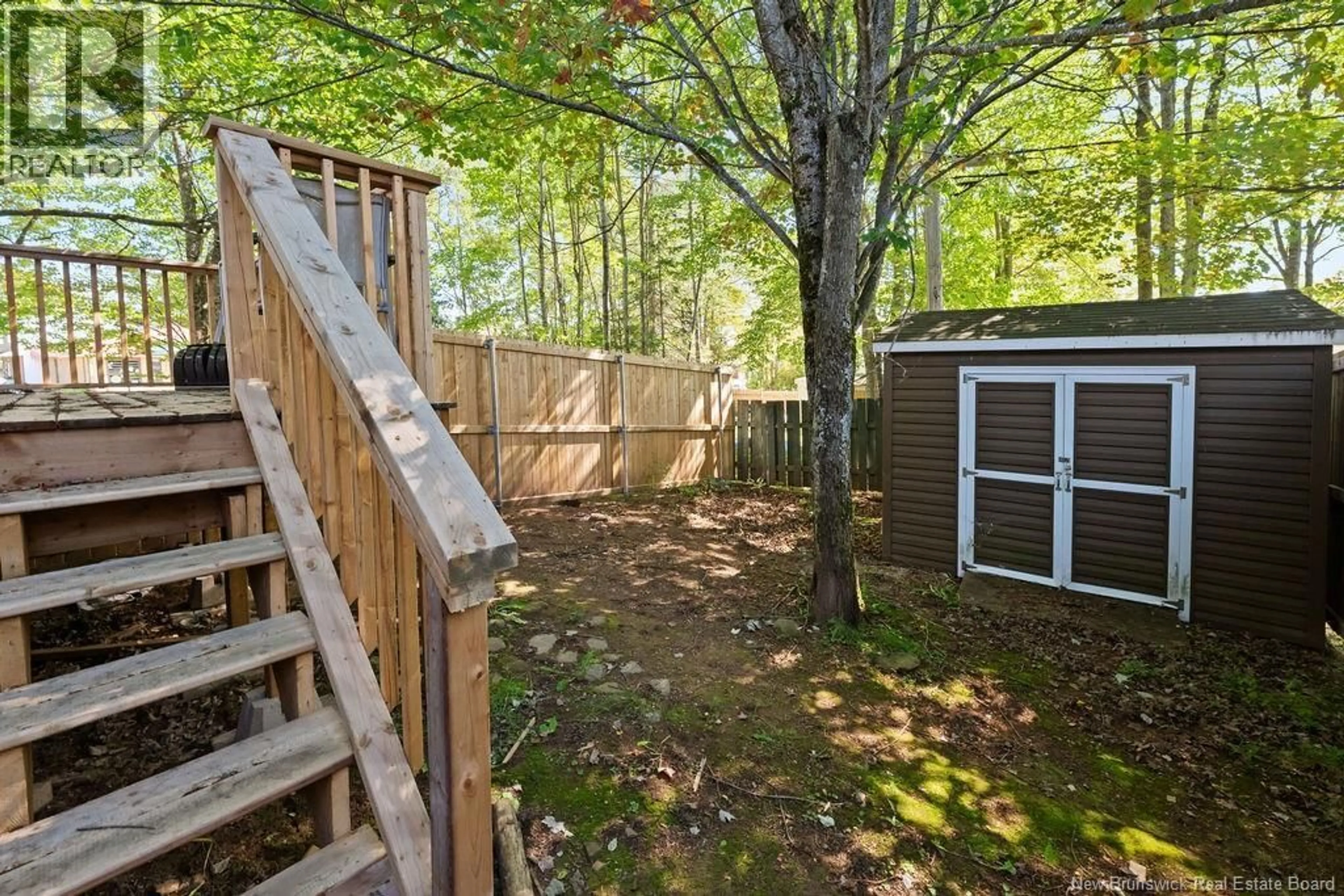 Patio, forest/trees view for 1 - 45 TRITES ROAD, Riverview New Brunswick E1B2V5