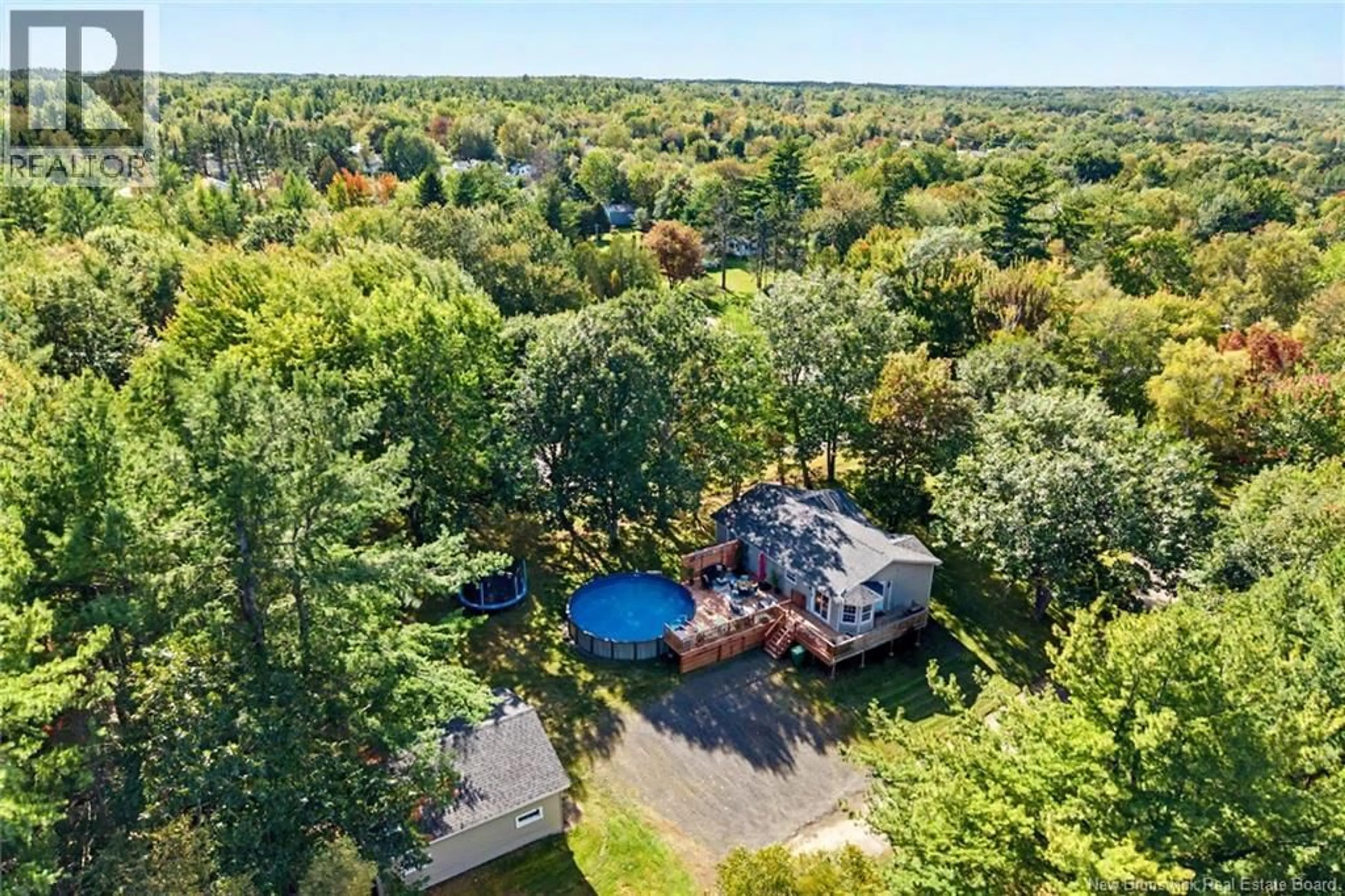 A pic from outside/outdoor area/front of a property/back of a property/a pic from drone, forest/trees view for 51 UPTON STREET, Minto New Brunswick E4B2P4