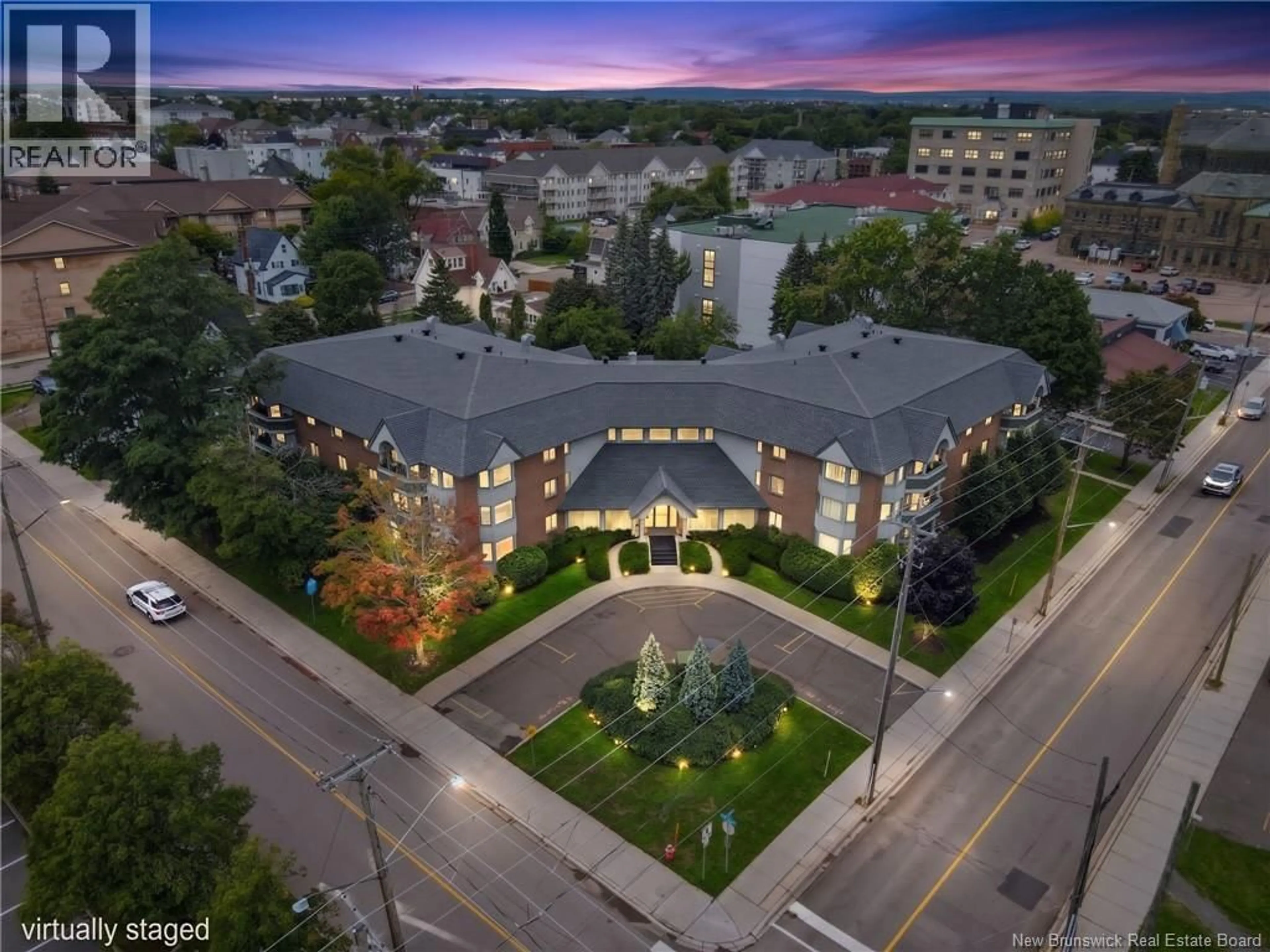 A pic from outside/outdoor area/front of a property/back of a property/a pic from drone, city buildings view from balcony for 305/307 - 191 QUEEN, Moncton New Brunswick E1C1L3