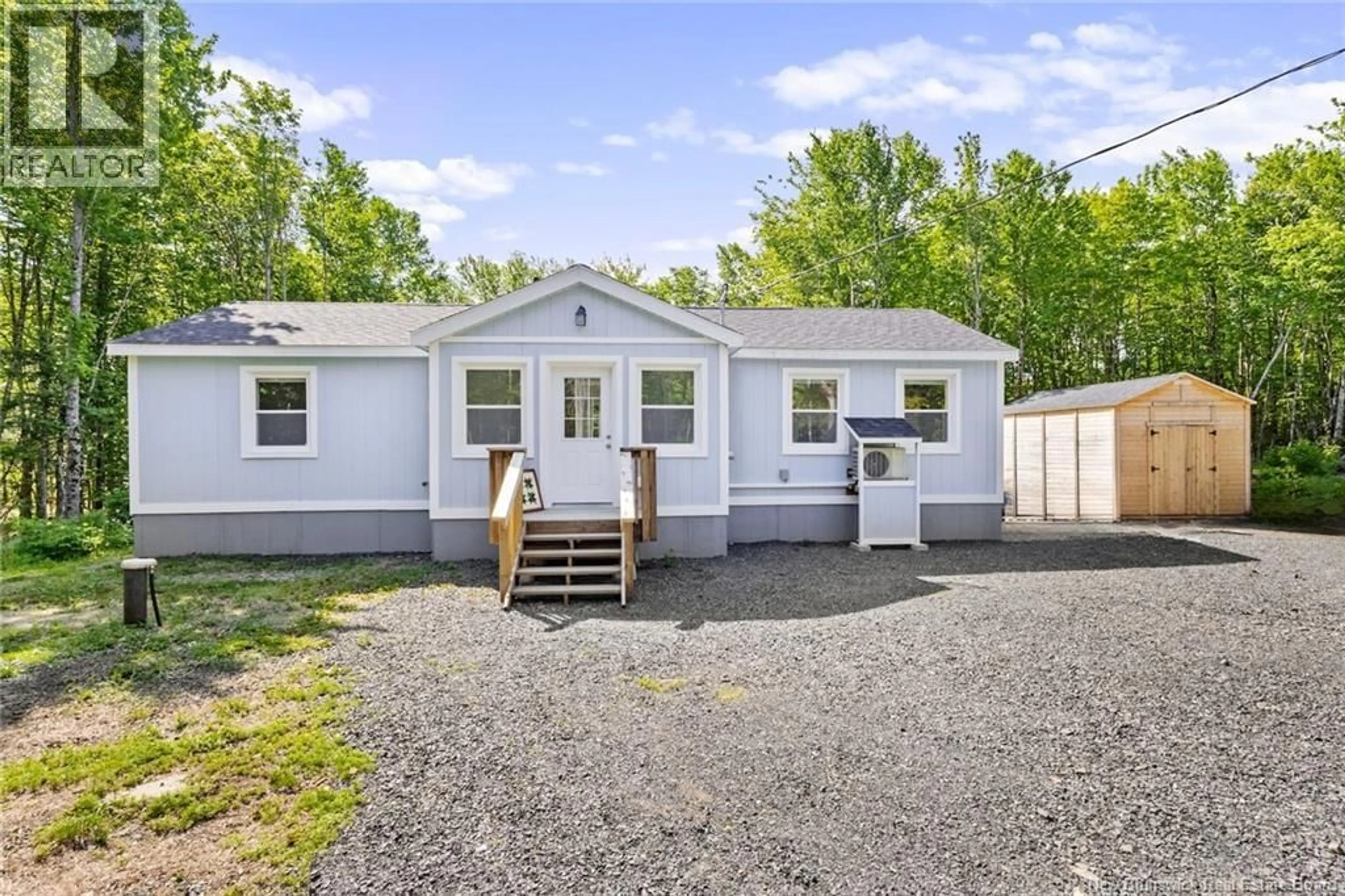 Home with vinyl exterior material, street for 194 UPPER WOODLANDS ROAD, Cardigan New Brunswick E6L1N6