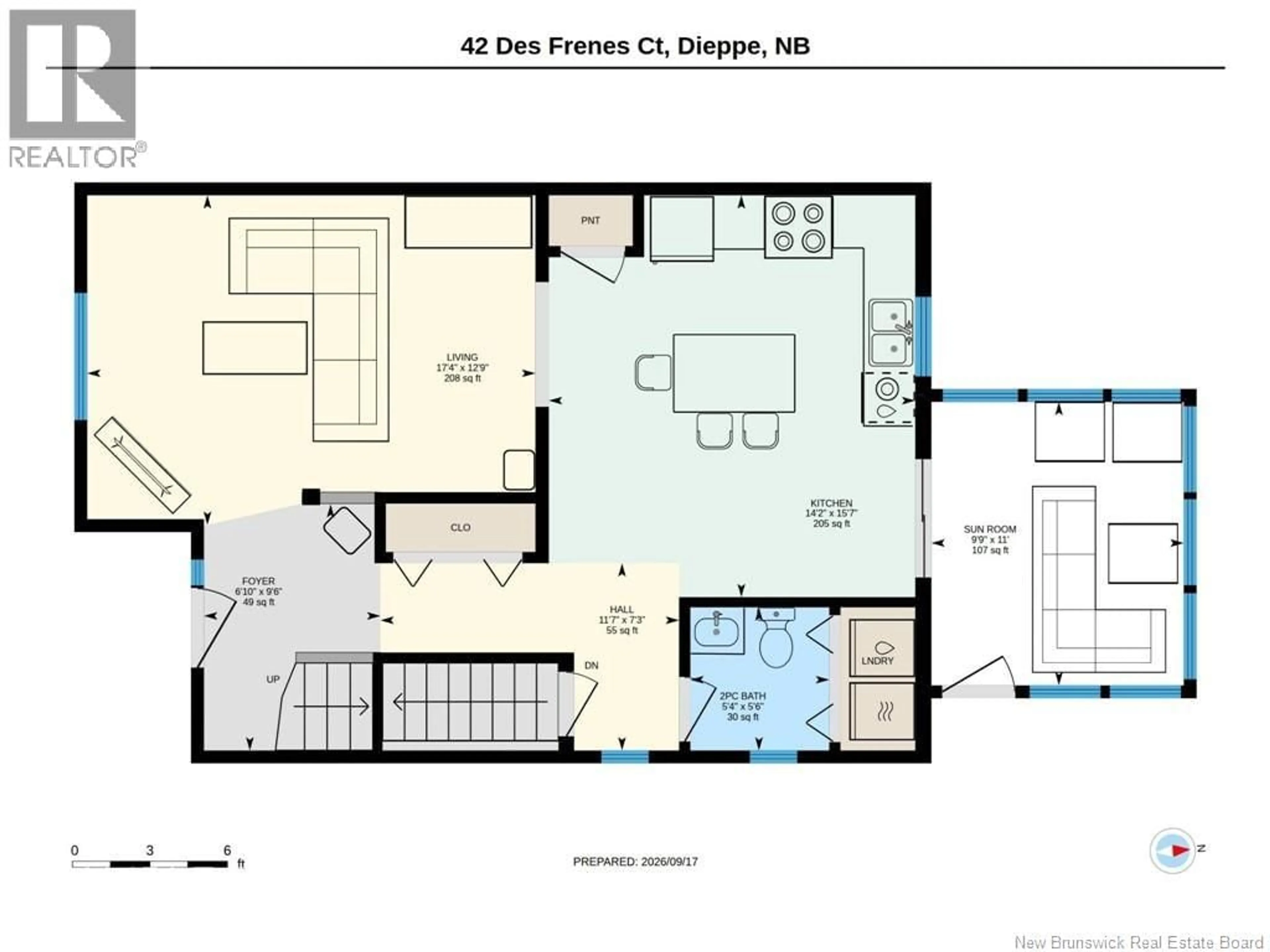 Floor plan for 42 DES FRENES COURT, Dieppe New Brunswick E1A9B3