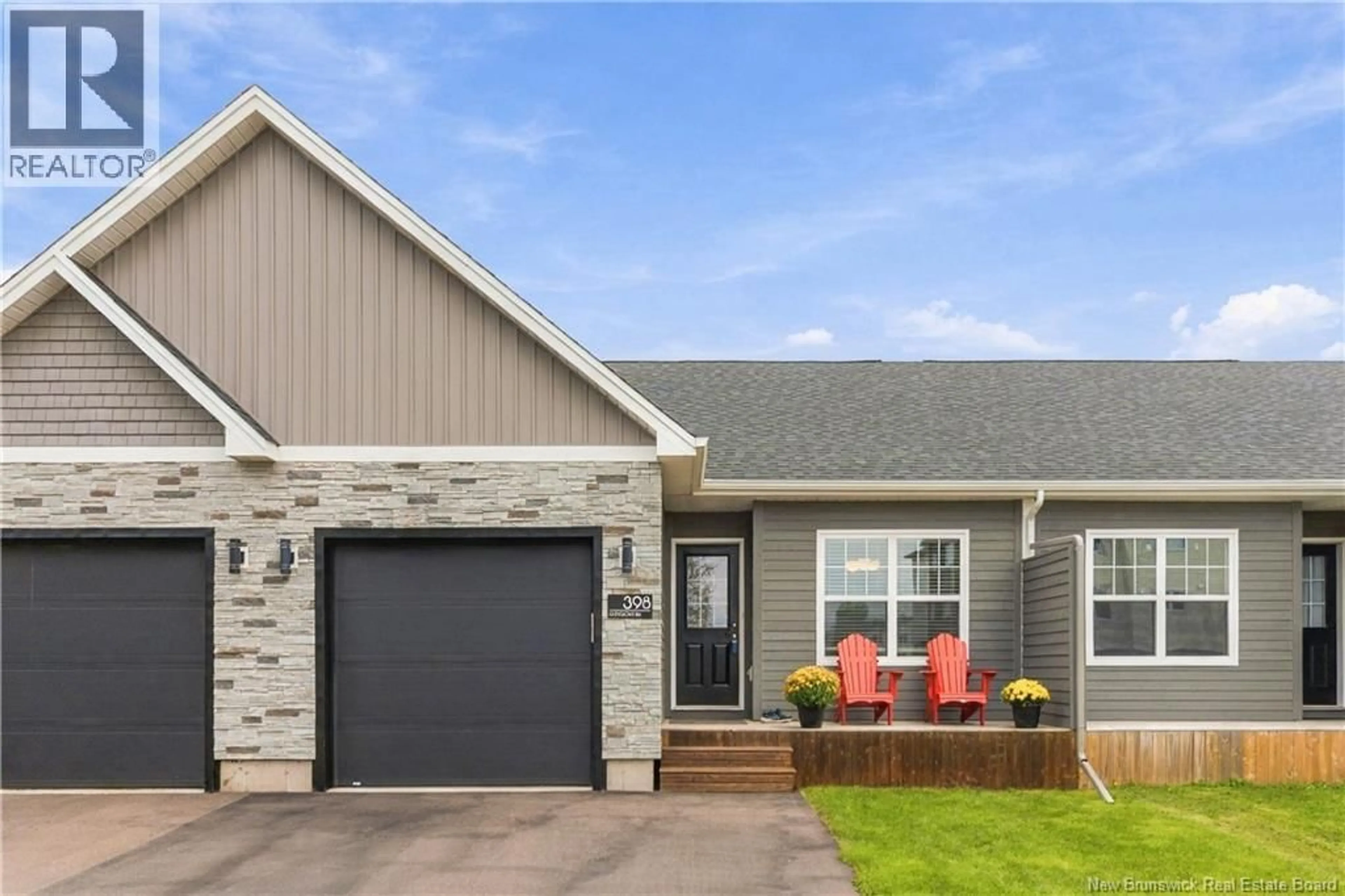 Home with vinyl exterior material, street for 398 GLENGROVE ROAD, Moncton New Brunswick E1A8C8