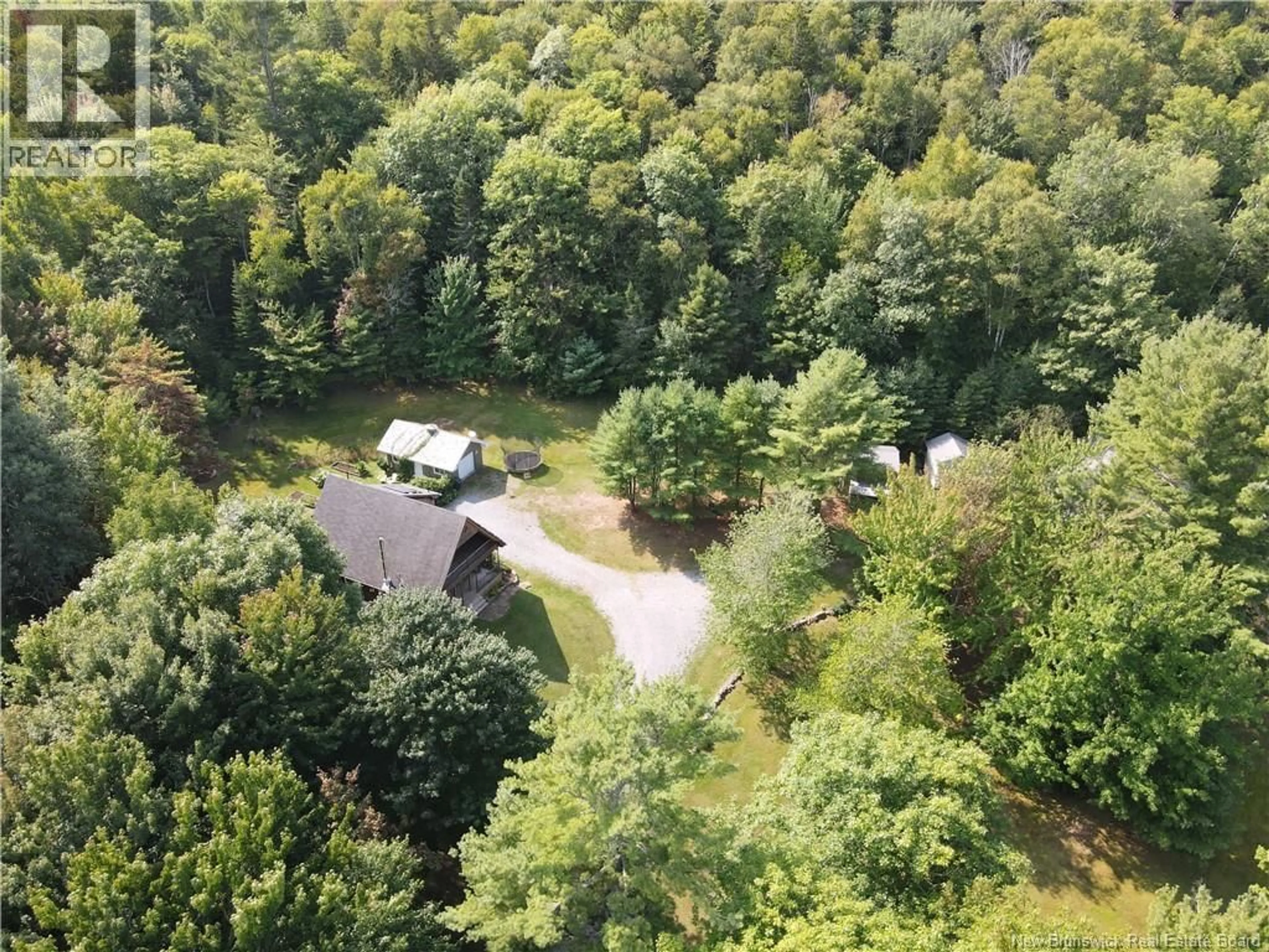 A pic from outside/outdoor area/front of a property/back of a property/a pic from drone, forest/trees view for 2370+2380 ROUTE 705, Wickham New Brunswick E5T4A8