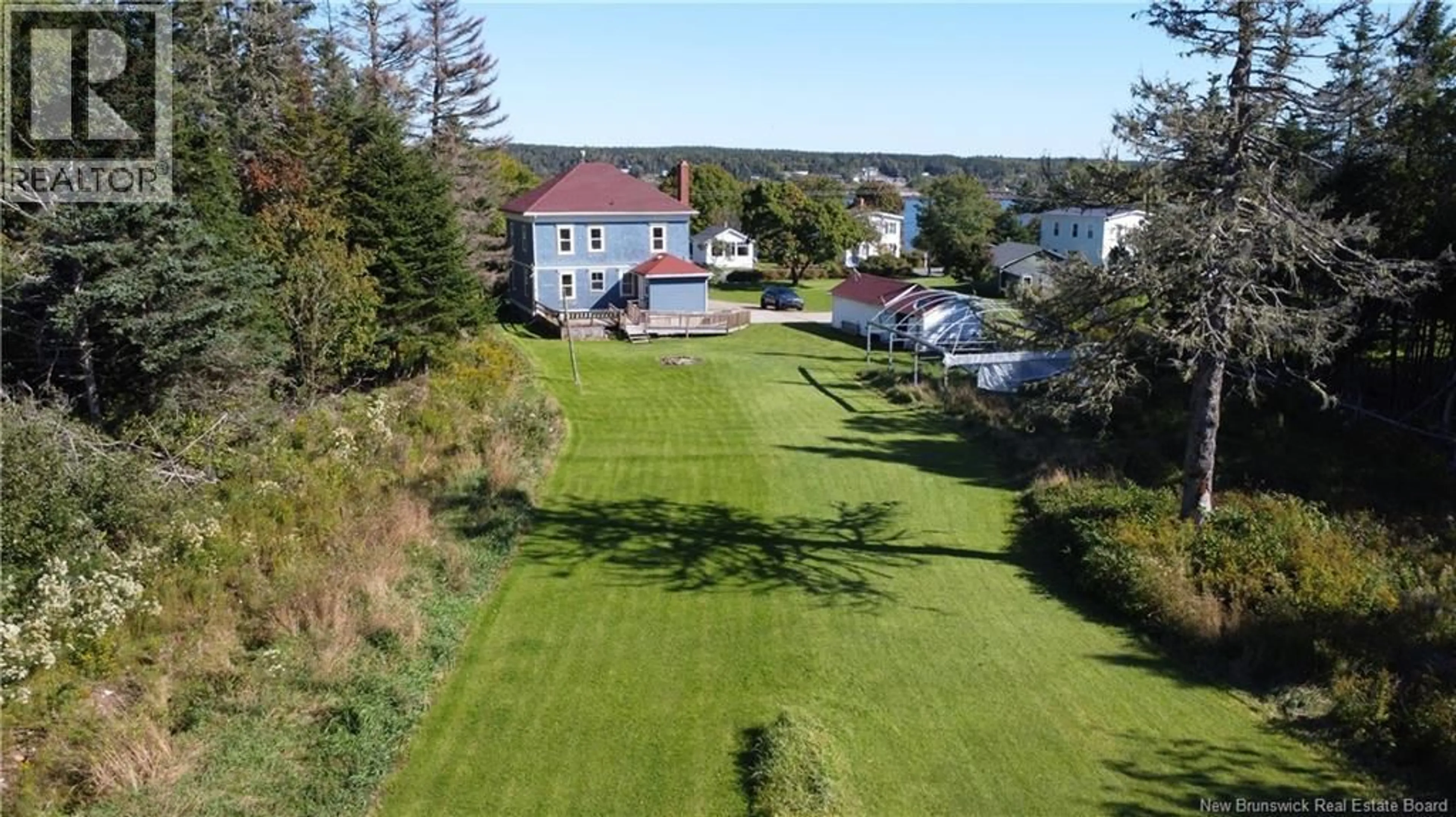 A pic from outside/outdoor area/front of a property/back of a property/a pic from drone, water/lake/river/ocean view for 30 DIPPER HARBOUR ROAD, Dipper Harbour New Brunswick E5J1X2
