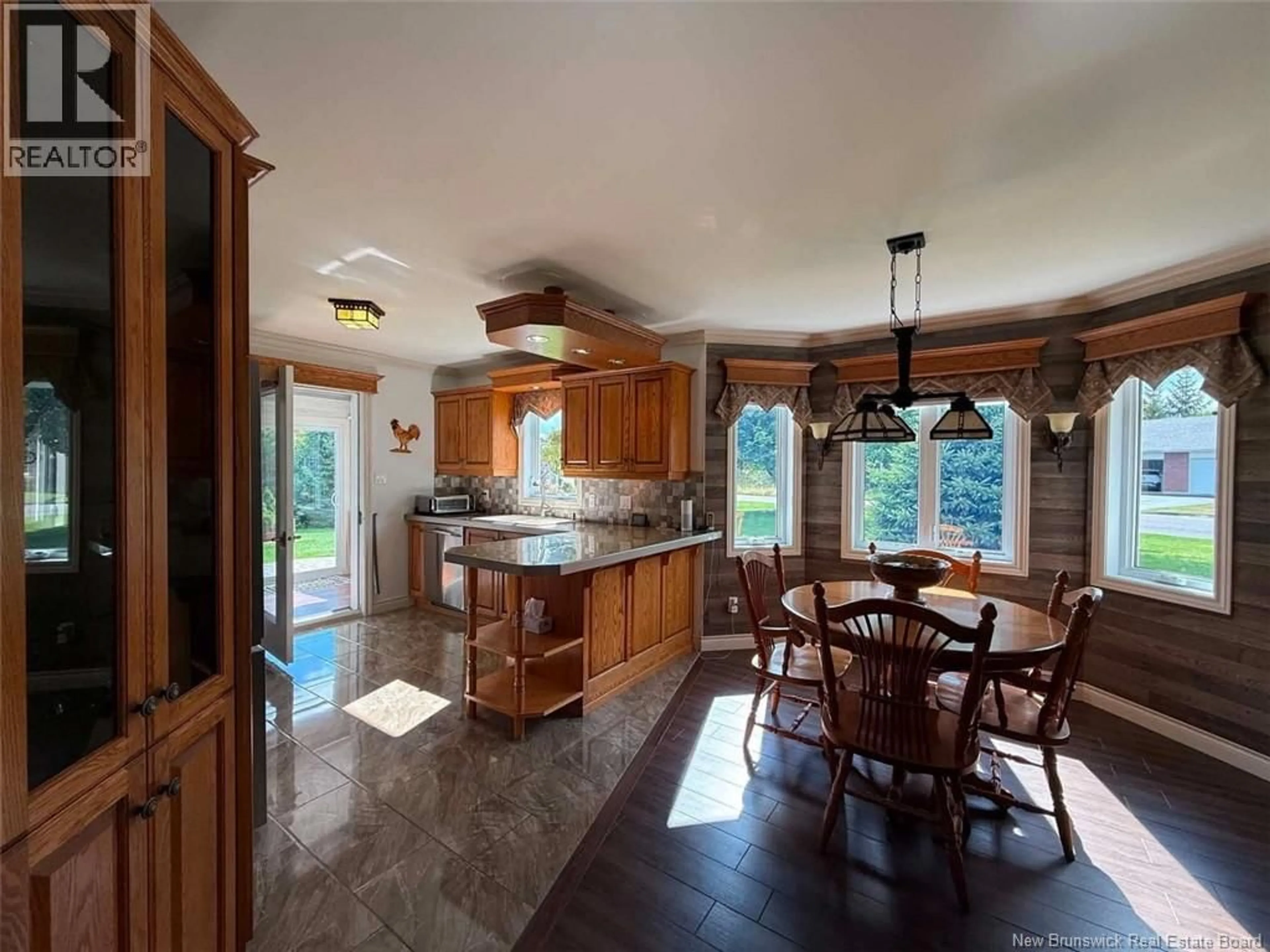 Open concept kitchen, ceramic/tile floor for 45 PERRON STREET, Edmundston New Brunswick E3V0A6