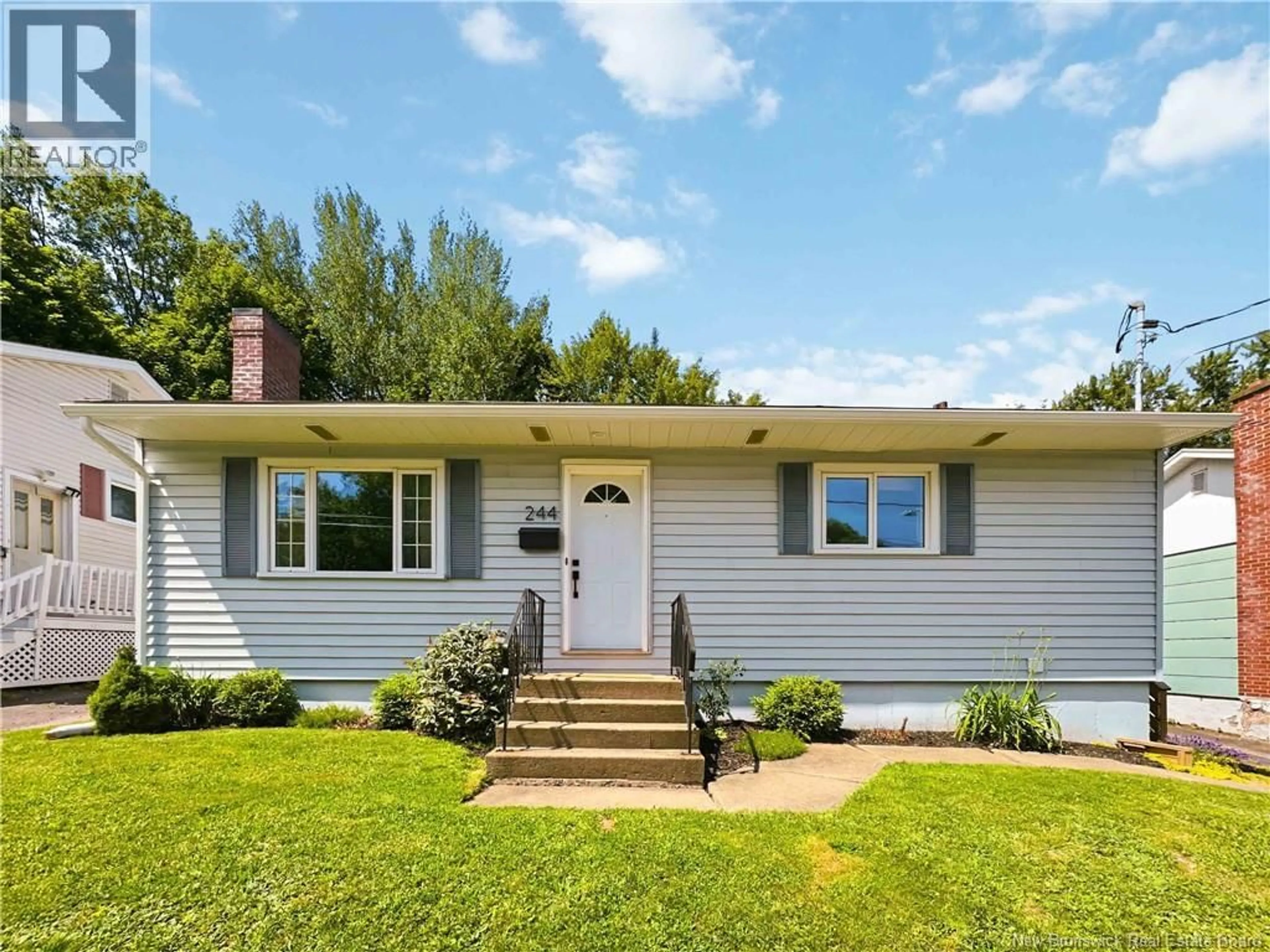 Home with vinyl exterior material, street for 244 LESLIE STREET, Moncton New Brunswick E1C6M9