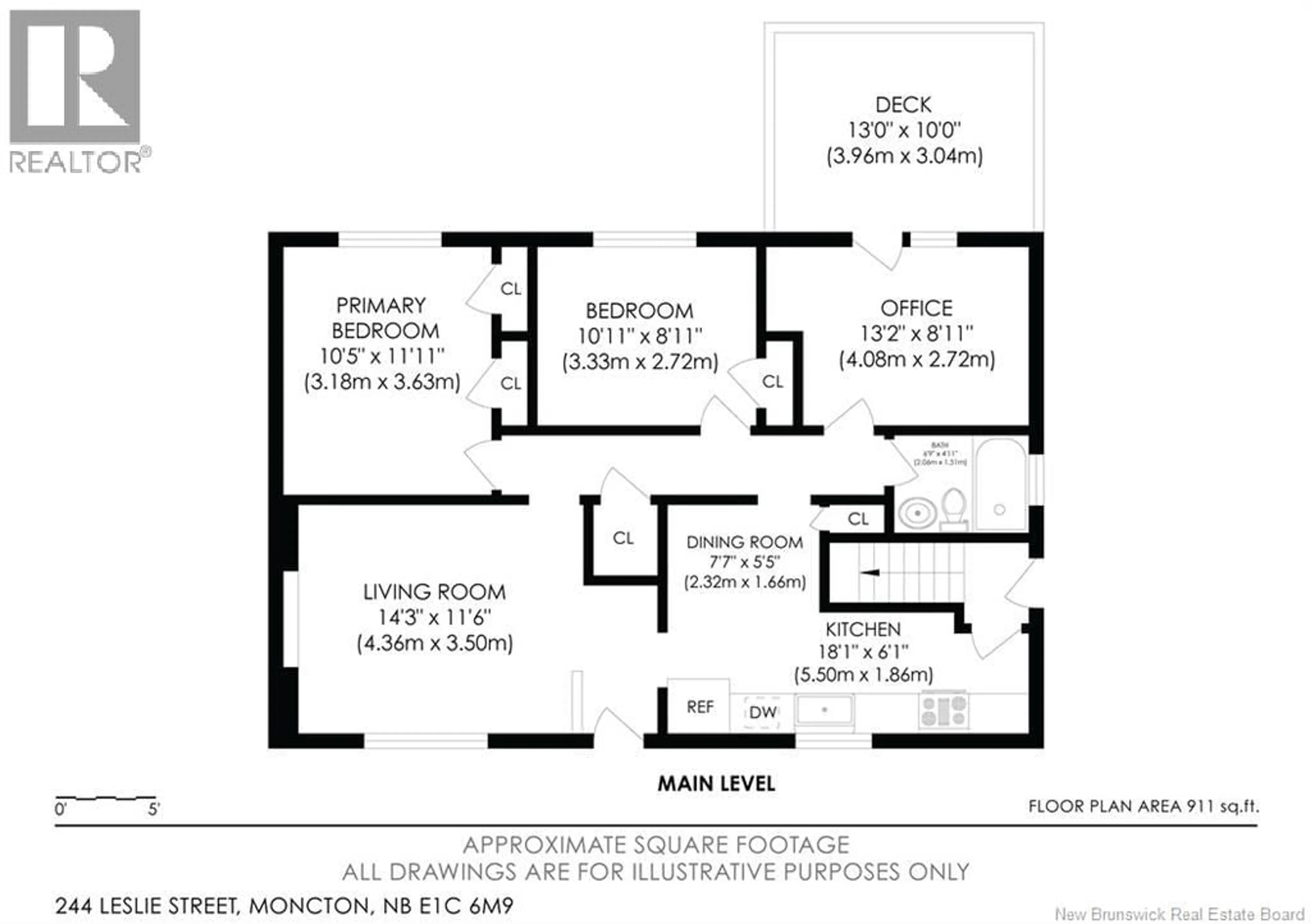 Floor plan for 244 LESLIE STREET, Moncton New Brunswick E1C6M9