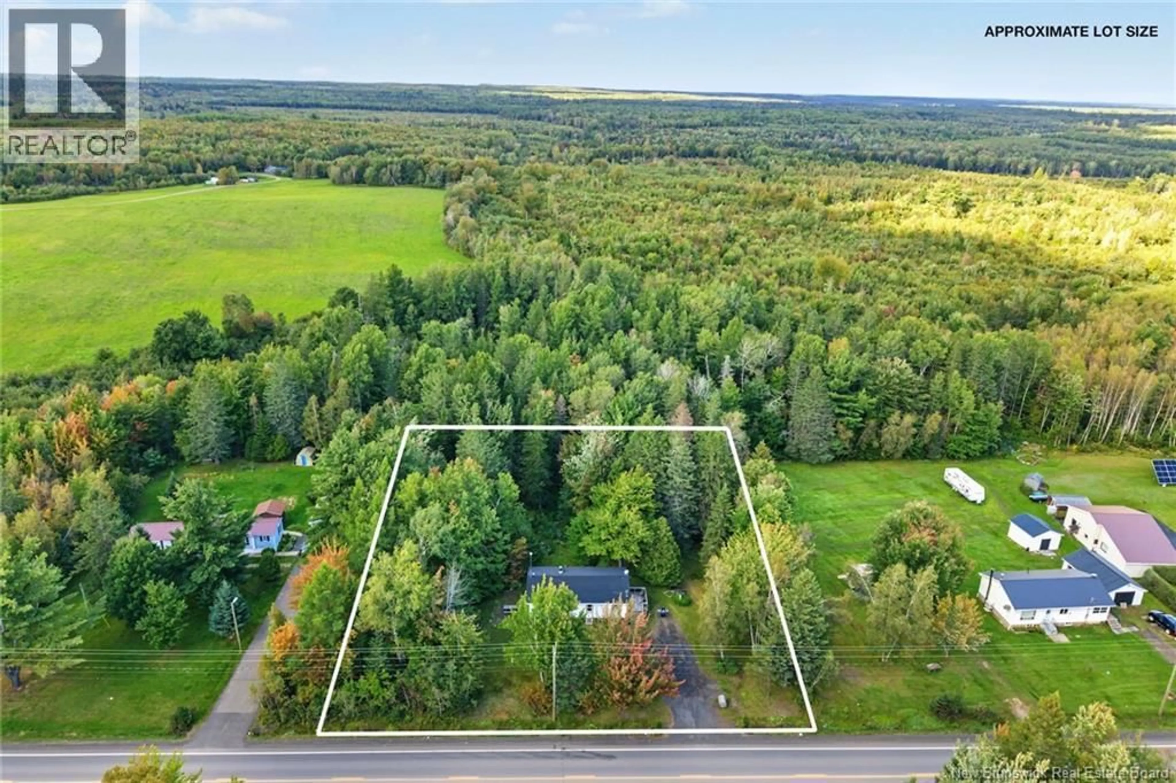 A pic from outside/outdoor area/front of a property/back of a property/a pic from drone, forest/trees view for 6067 ROUTE 10, Upper Salmon Creek New Brunswick E4A1B9