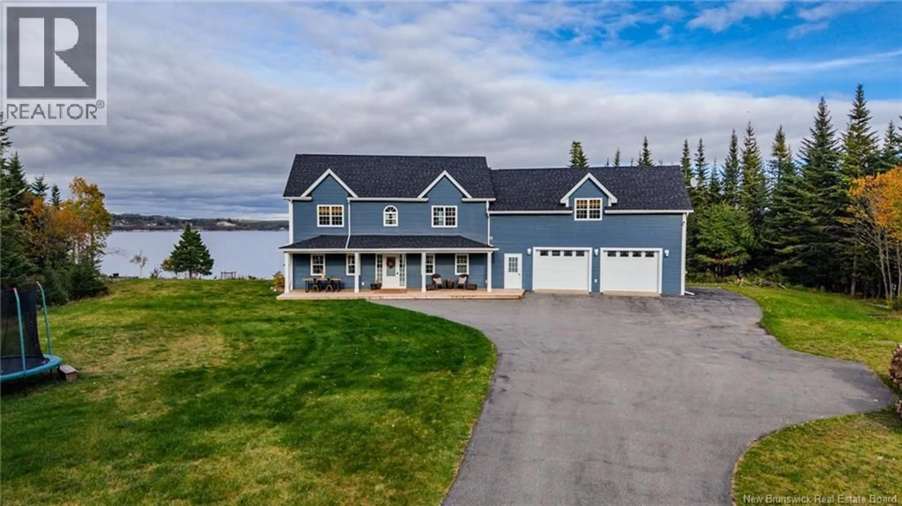 A pic from outside/outdoor area/front of a property/back of a property/a pic from drone, water/lake/river/ocean view for 181 MCCARTHY'S POINT ROAD, Pocologan New Brunswick E5J1A5