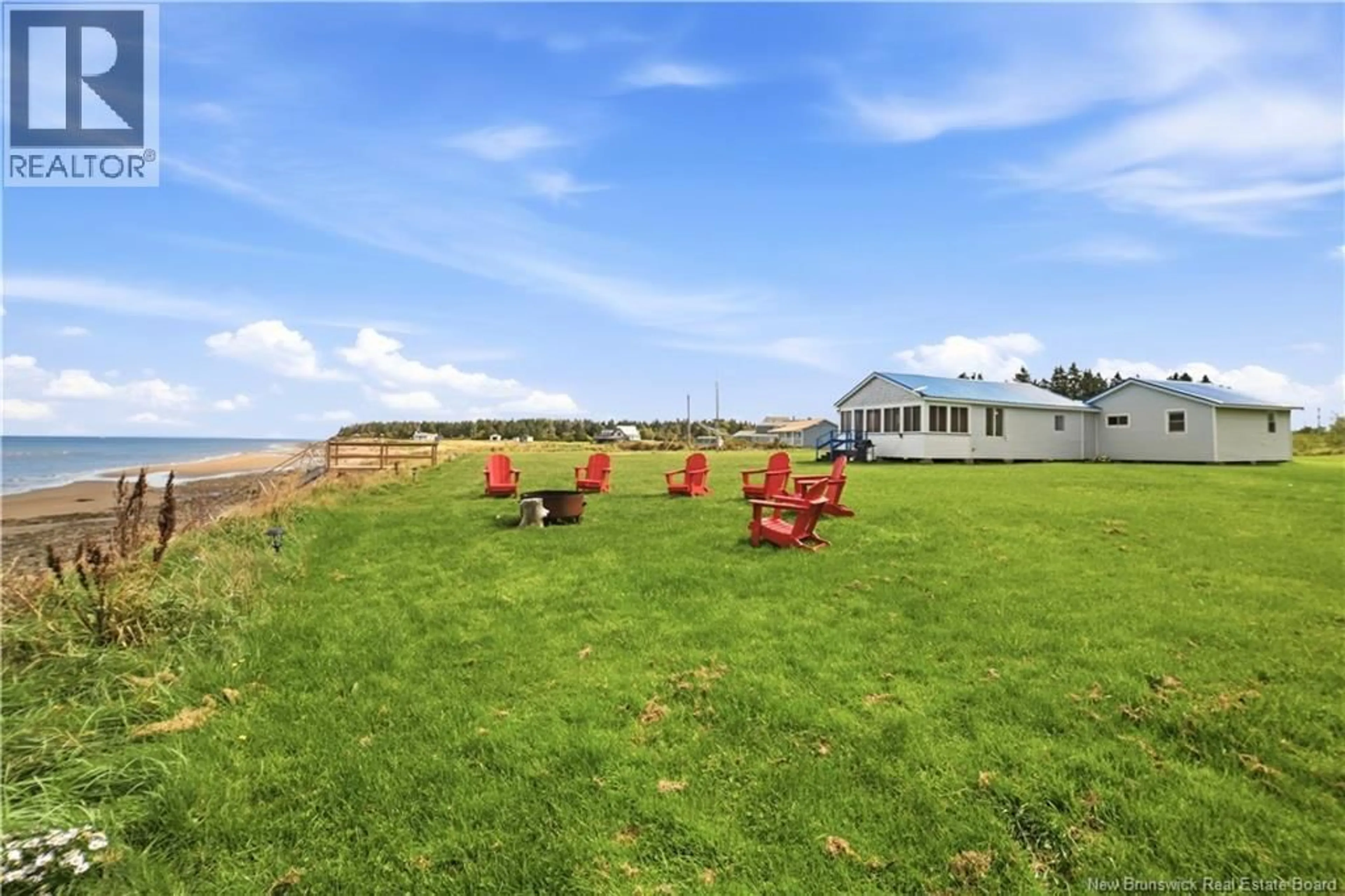 A pic from outside/outdoor area/front of a property/back of a property/a pic from drone, water/lake/river/ocean view for 22 HARVEY SHORE, Little Shemogue New Brunswick E4M3K2
