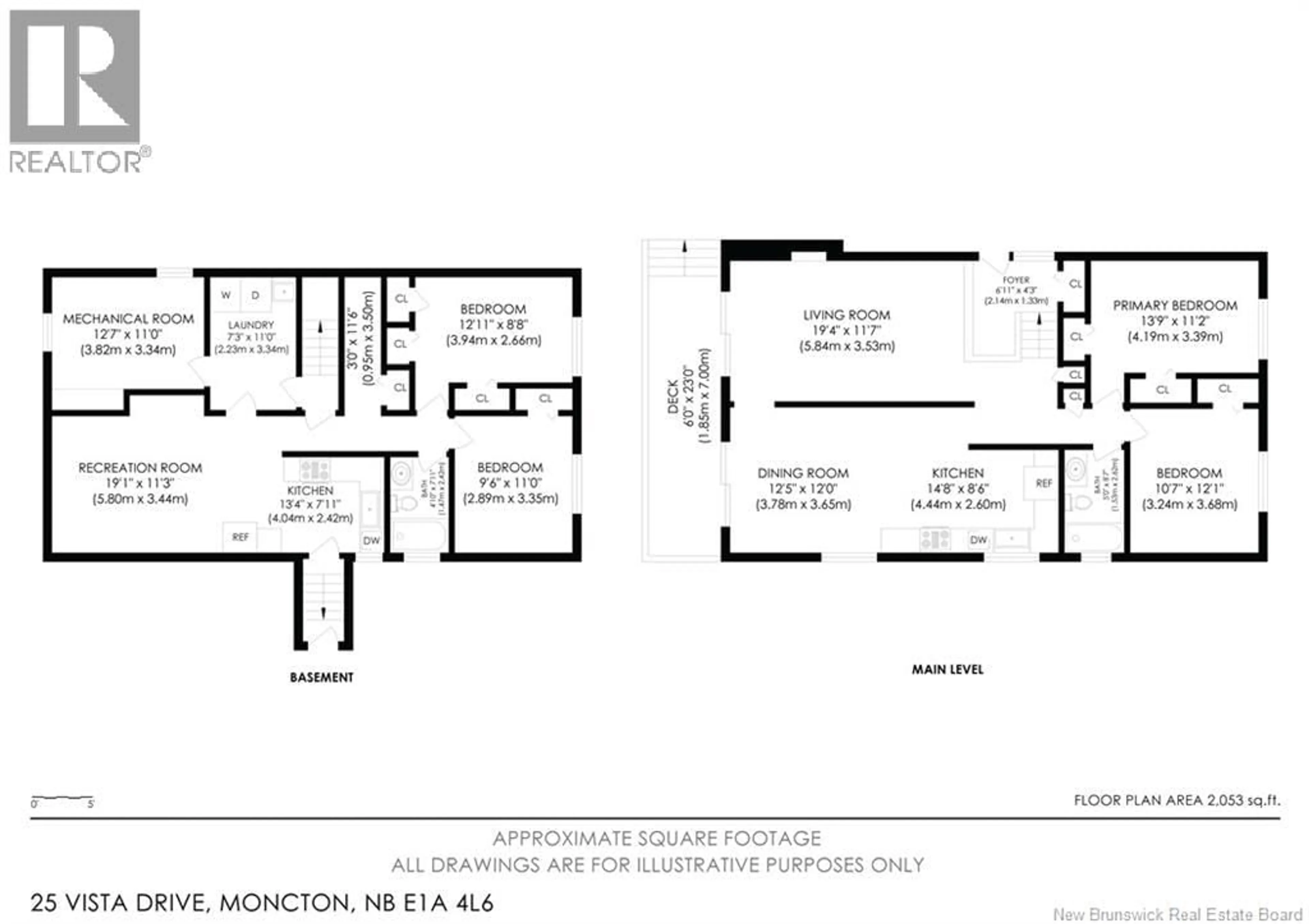 Floor plan for 25 VISTA DRIVE, Moncton New Brunswick E1A4L6