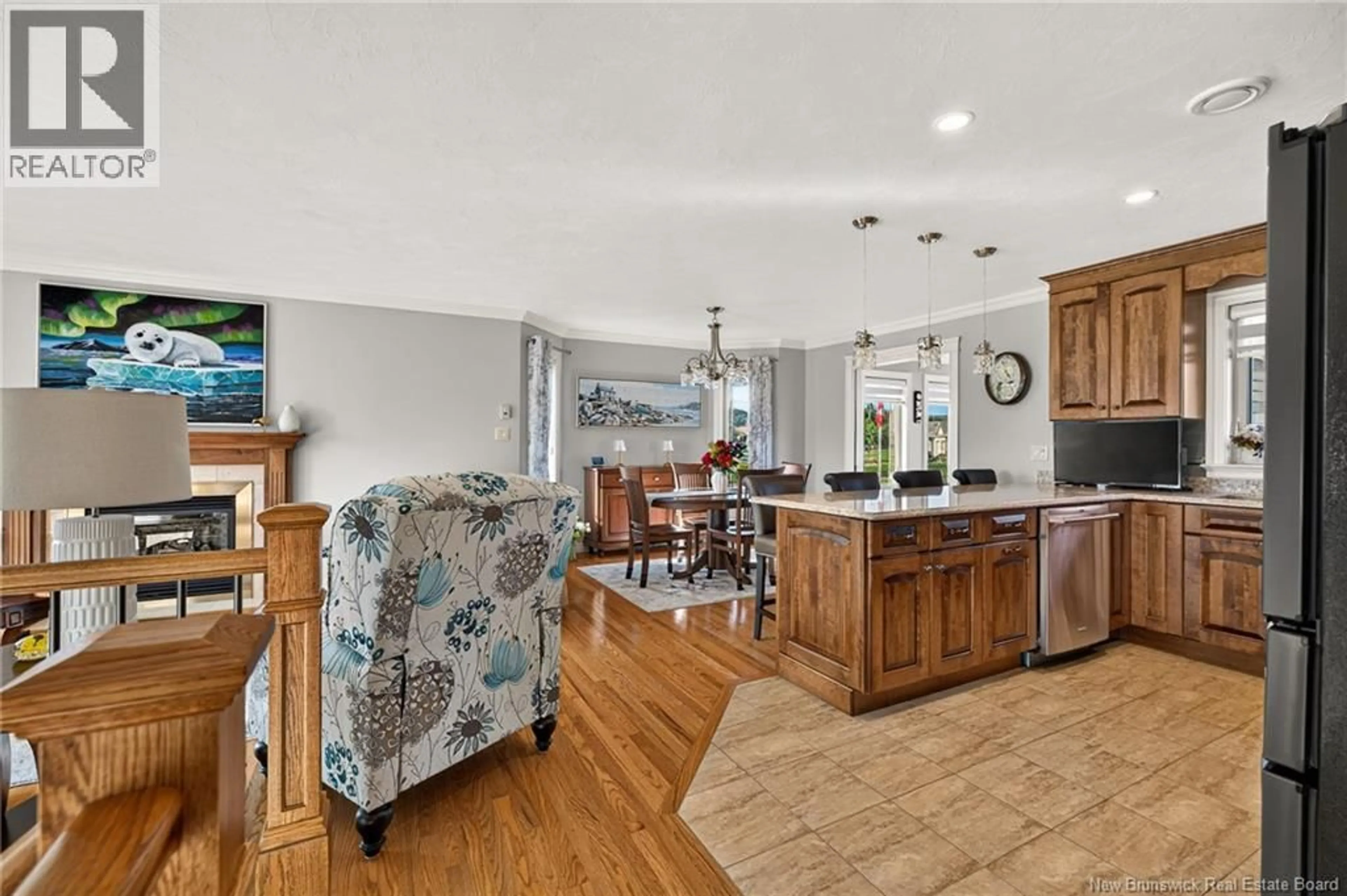 Open concept kitchen, ceramic/tile floor for 77 CRAWFORD, Moncton New Brunswick E1G0H3